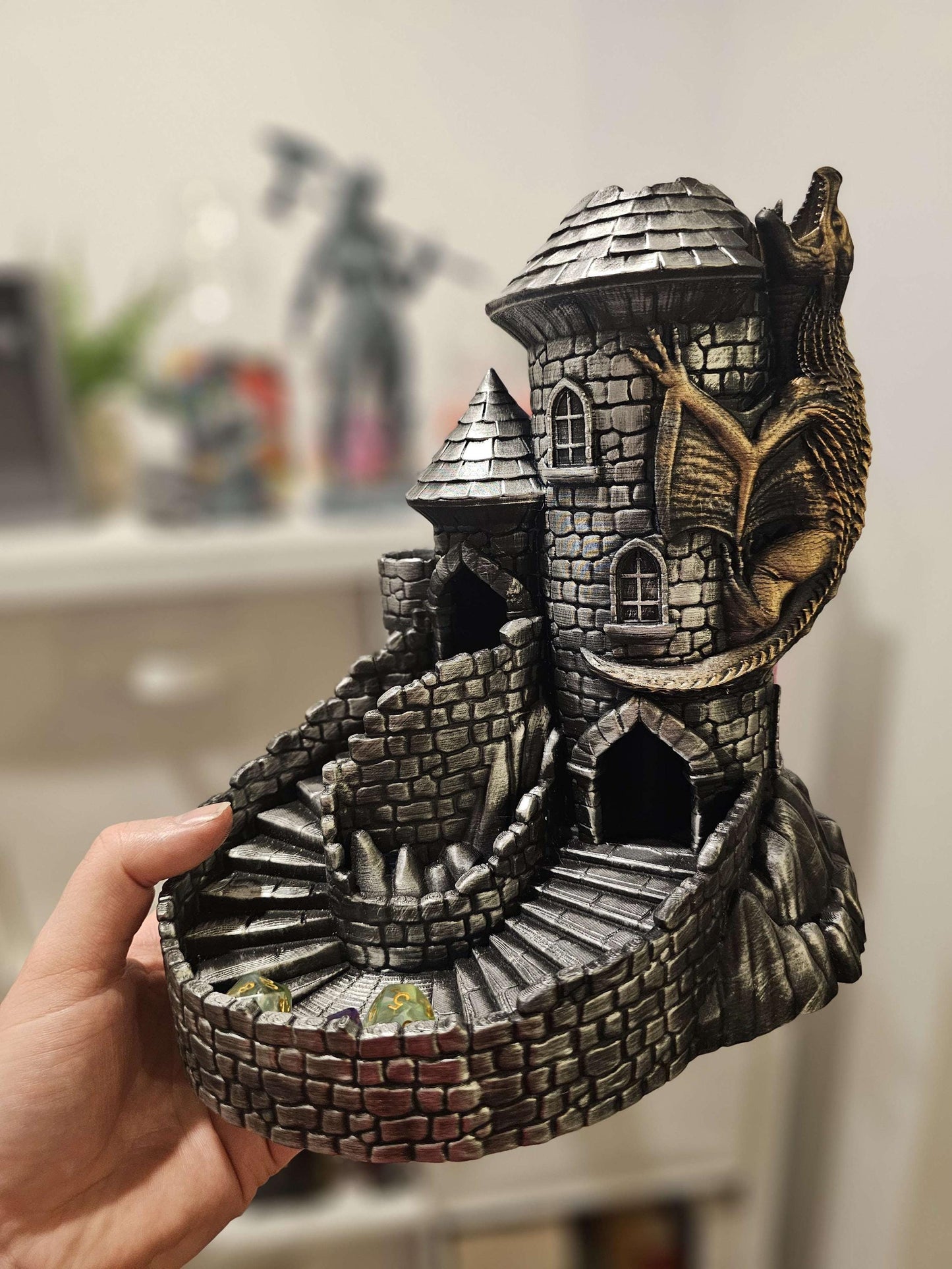 Dragon Dice Tower 3D Printed | Dungeons & Dragons Accessory | Handmade Gift