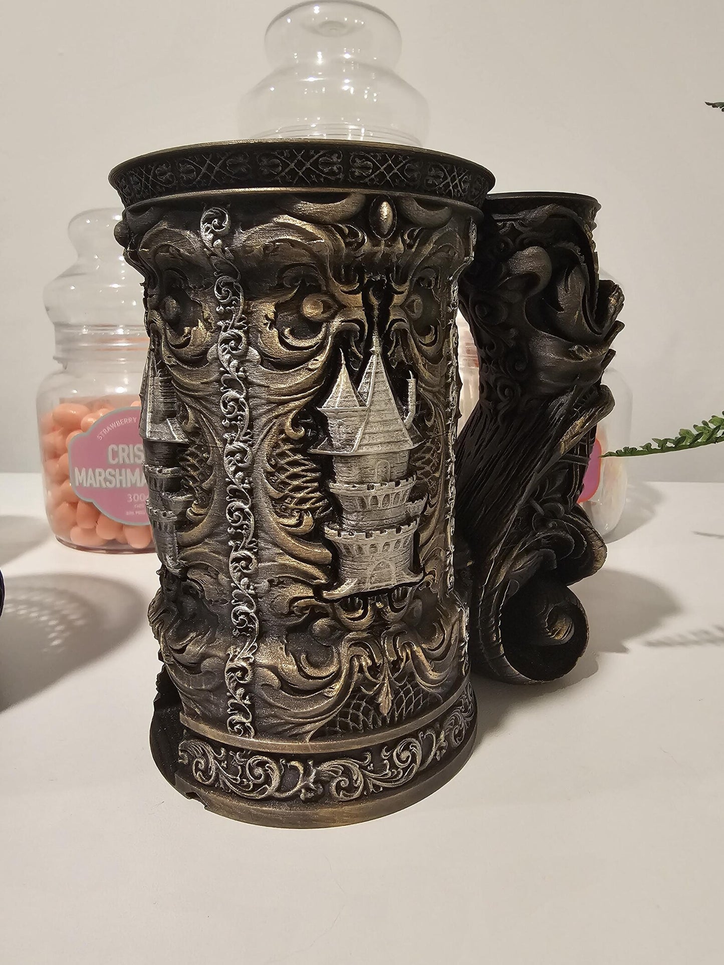 Wizard Cup & Dice Tower | 3D Printed Fantasy DnD Table Cup