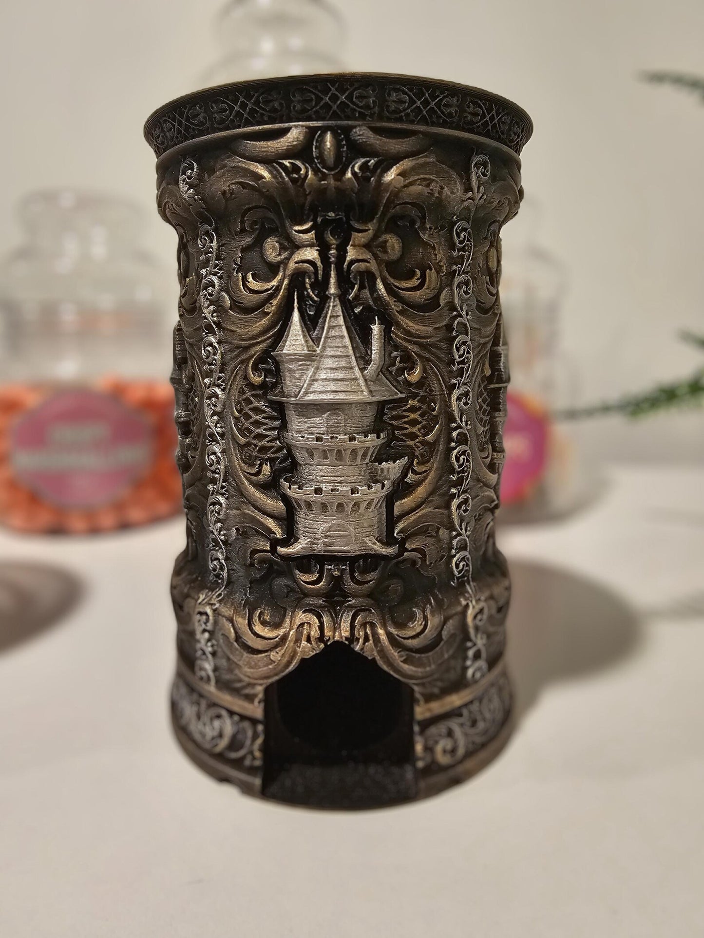 Wizard Cup & Dice Tower | 3D Printed Fantasy DnD Table Cup