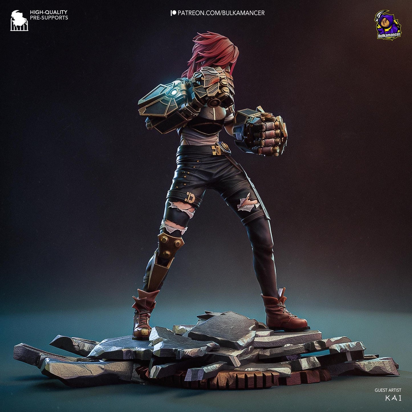 Vi 3D Printed Resin Figurine | 8k Garage Kit [By Bulkamancer] UNPAINTED!