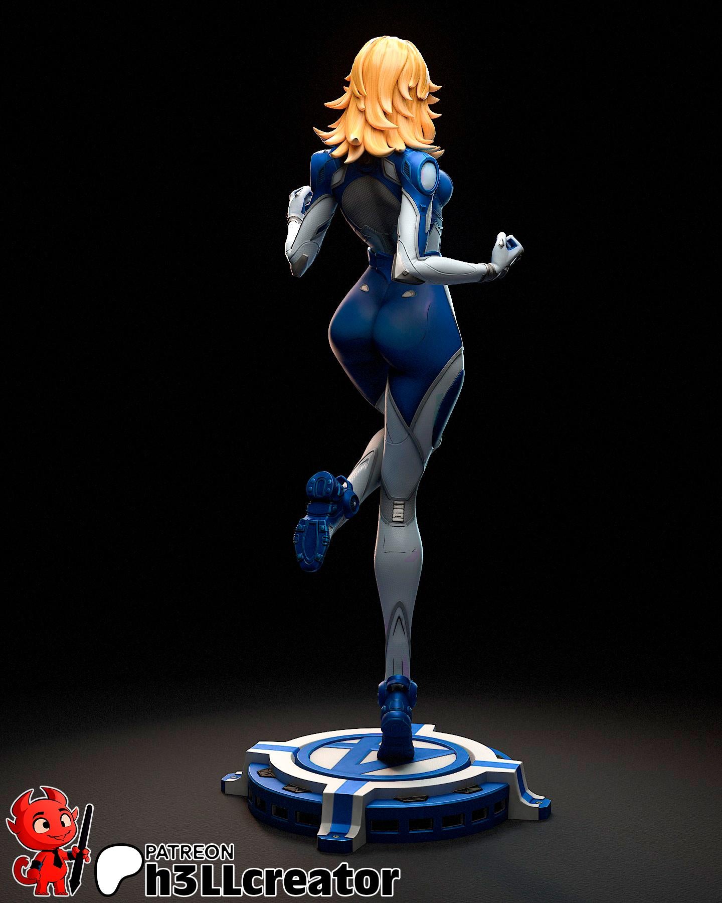 Invisible Woman 3D Printed Resin Figurine | 8k Garage Kit [By h3LLCreator] UNPAINTED!