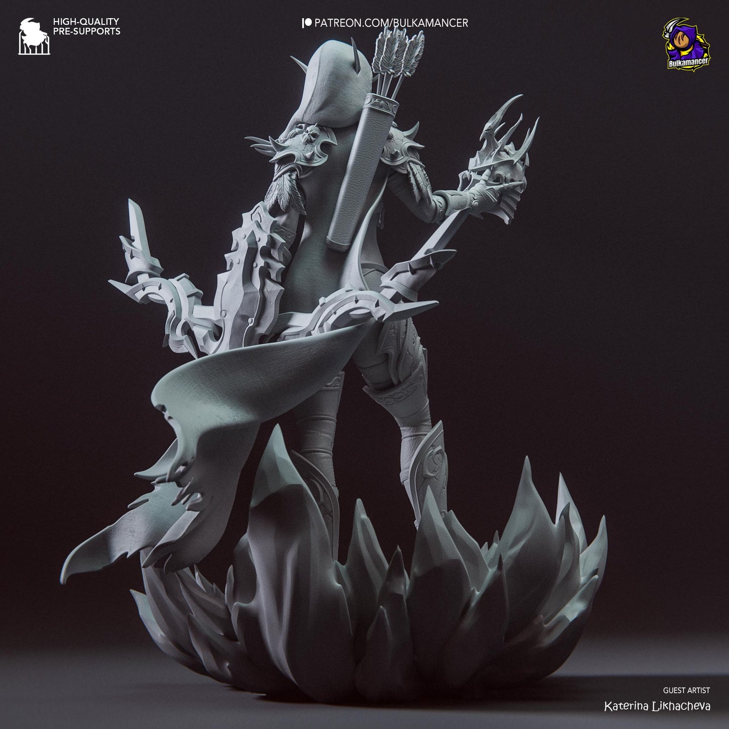 Sylvanas 3D Printed Resin Figurine | 8k Garage Kit [By Bulkamancer] UNPAINTED!
