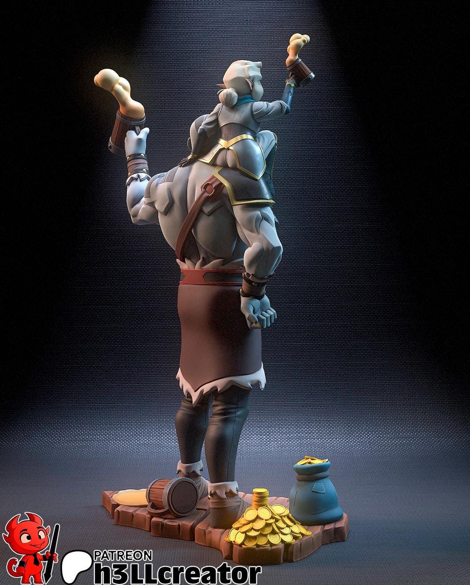 Grog And Pike 3D Printed Resin Figurine | 8k Garage Kit [By h3LLCreator] UNPAINTED!