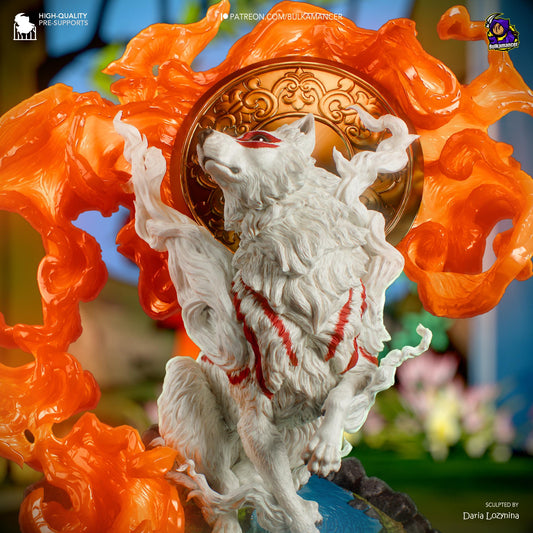 Amaterasu 3D Printed Resin Figurine | 8k Garage Kit [By Bulkamancer] UNPAINTED!