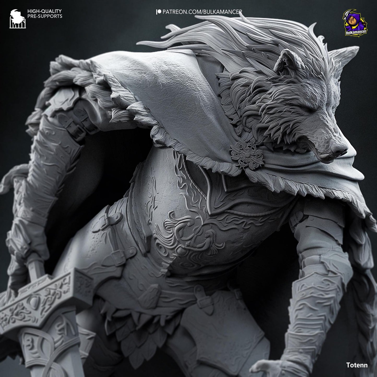 Blaidd 3D Printed Resin Figurine | 8k Garage Kit [By Bulkamancer] UNPAINTED!