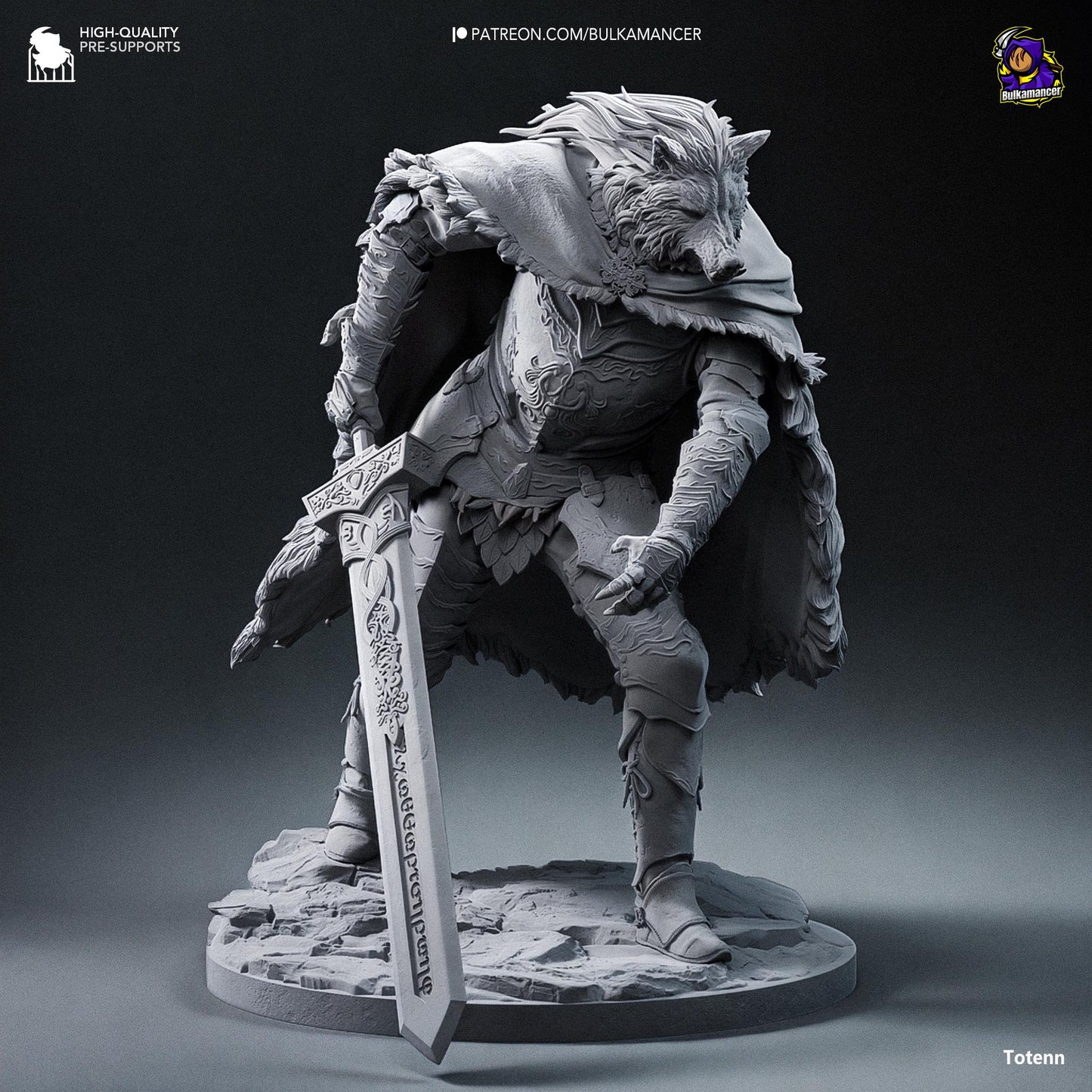 Blaidd 3D Printed Resin Figurine | 8k Garage Kit [By Bulkamancer] UNPAINTED!
