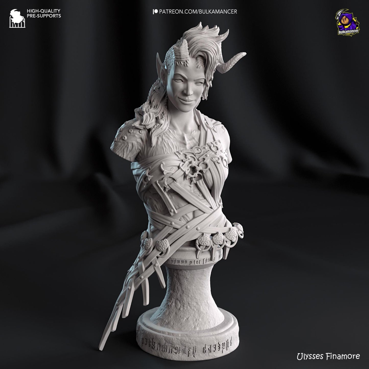 Karlach 3D Printed Resin Figurine Bust | 8k Garage Kit [By Bulkamancer] UNPAINTED!