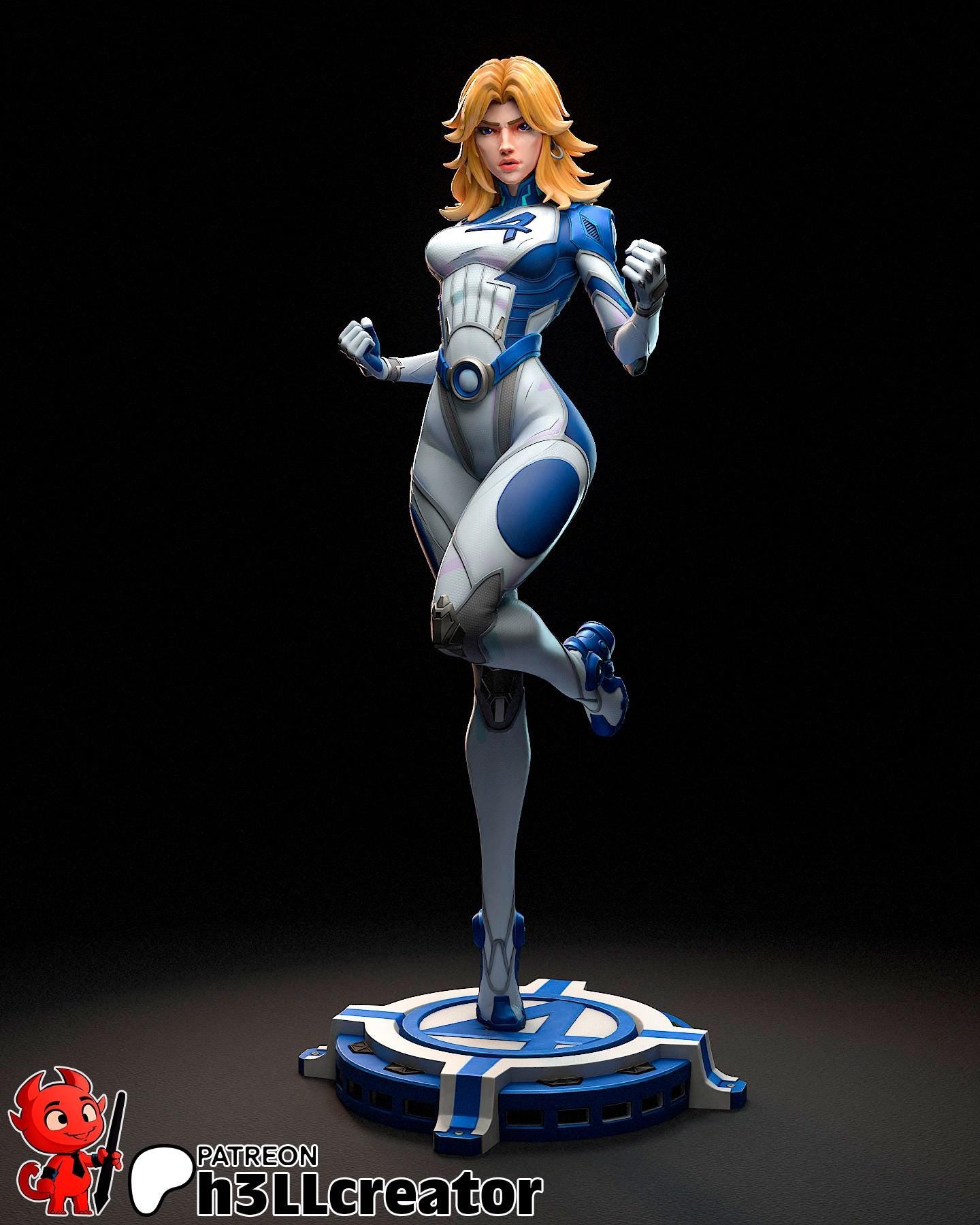 Invisible Woman 3D Printed Resin Figurine | 8k Garage Kit [By h3LLCreator] UNPAINTED!
