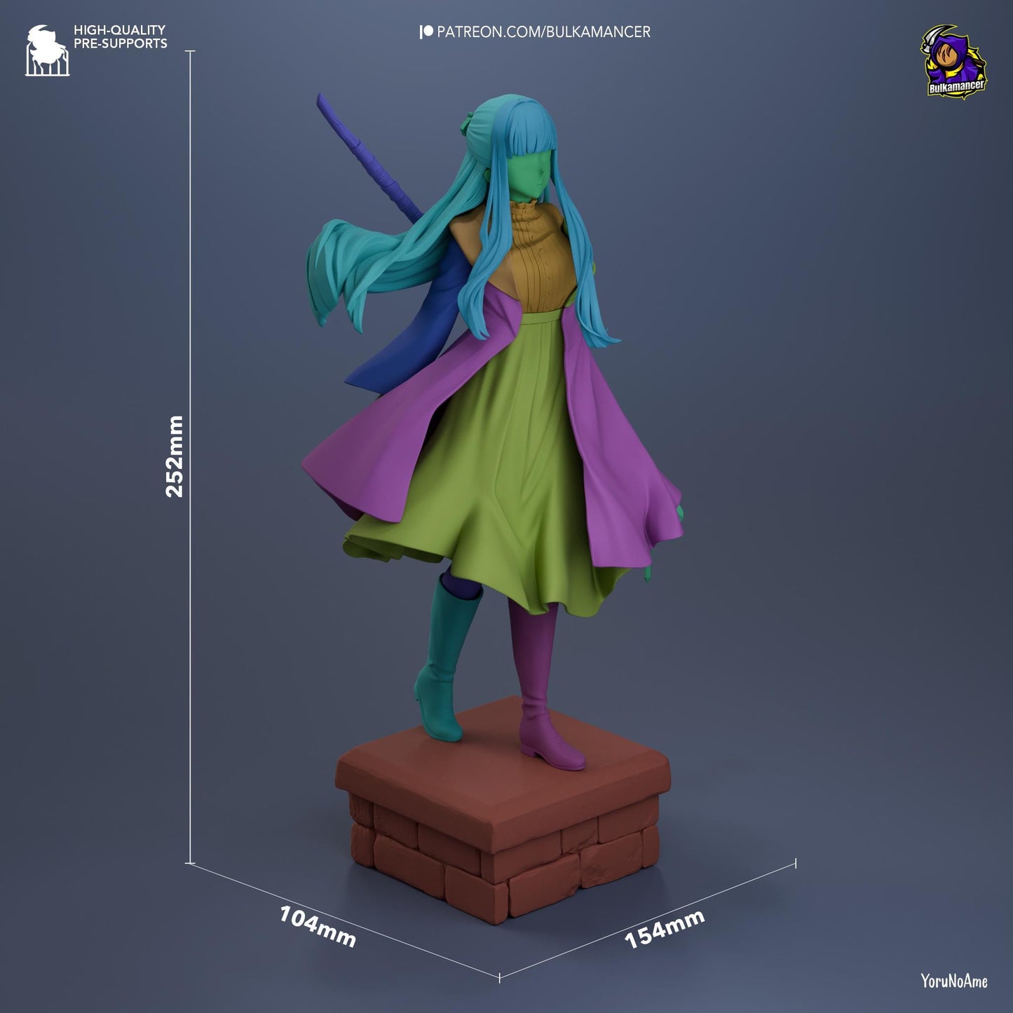 Fern 3D Printed Resin Figurine | 8k Garage Kit [By Bulkamancer] UNPAINTED!