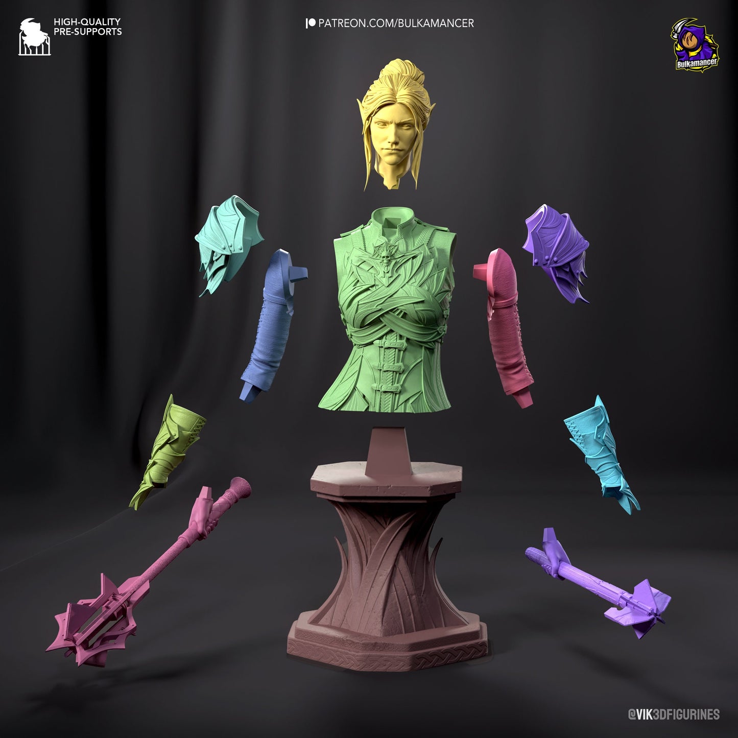 Minthara 3D 3D Printed Resin Figurine Bust | 8k Garage Kit [By Bulkamancer] UNPAINTED!