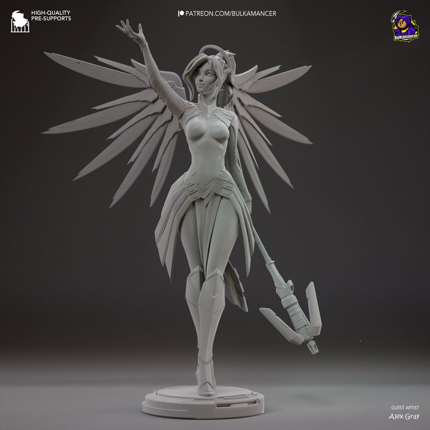 Mercy 3D Printed Resin Figurine | 8k Garage Kit [By Bulkamancer] UNPAINTED!