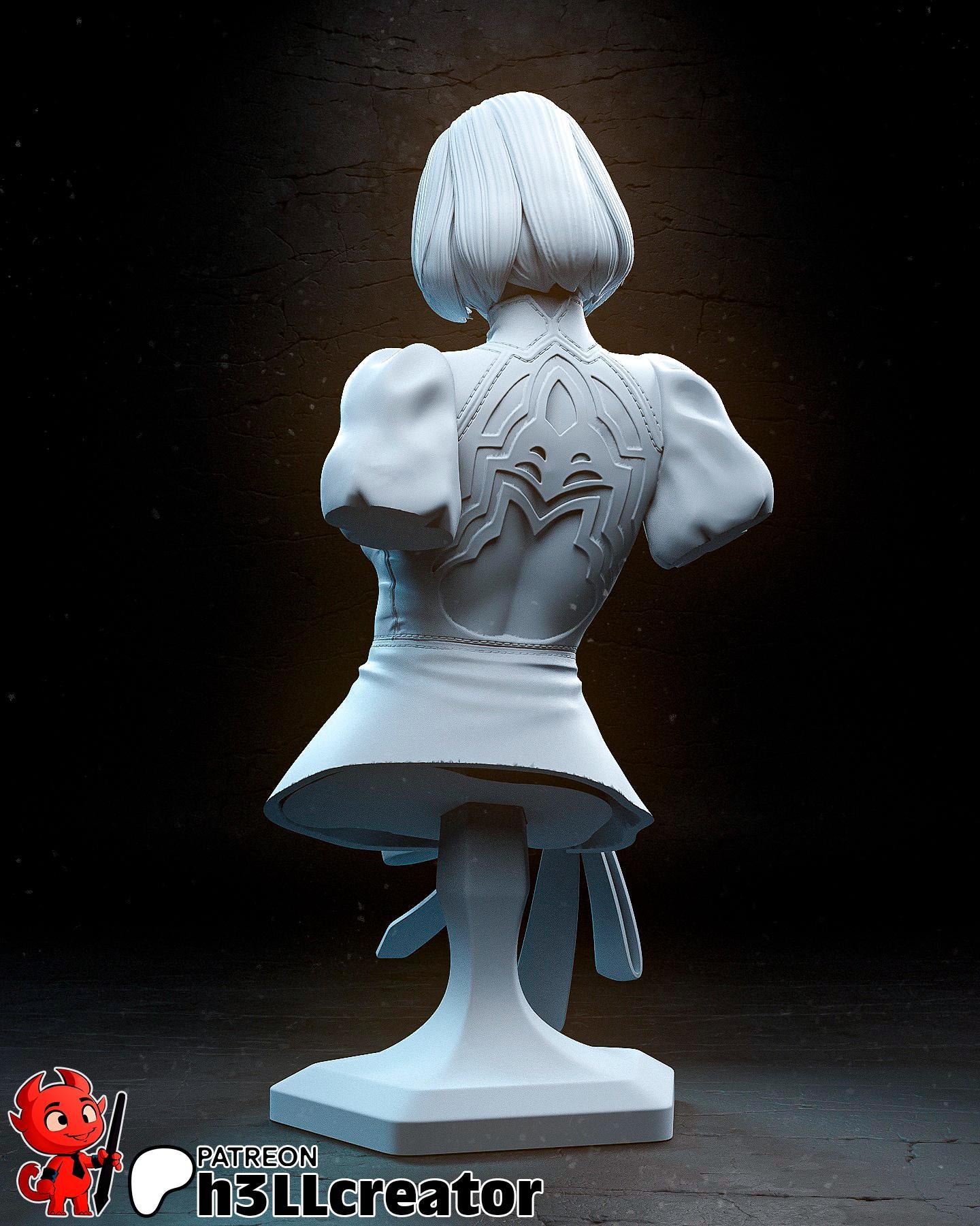 2B 3D Printed Resin Figurine | 8k Garage Kit [By h3LLCreator] UNPAINTED!