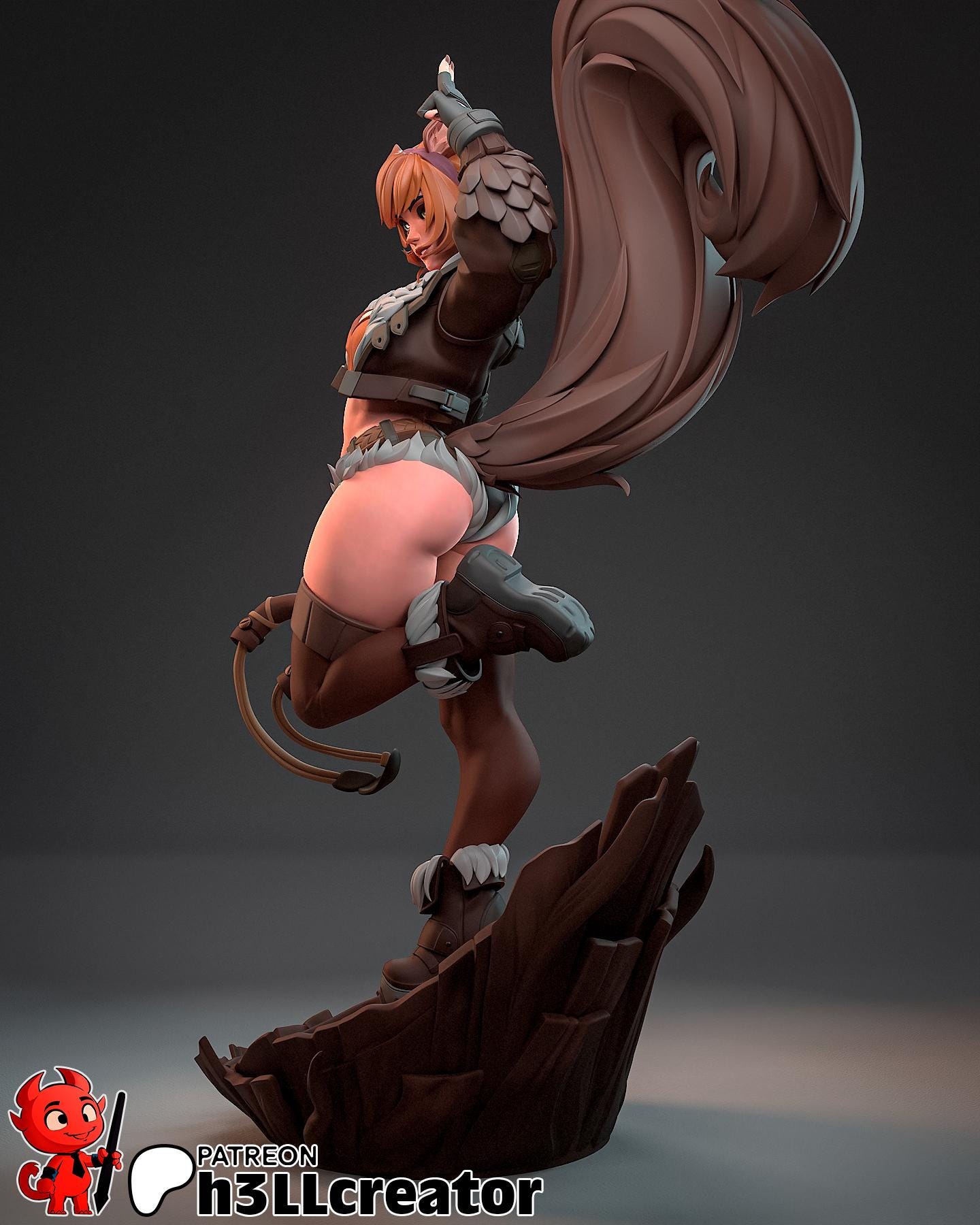 Squirrel Girl 3D Printed Resin Figurine | 8k Garage Kit [By h3LLCreator] UNPAINTED!