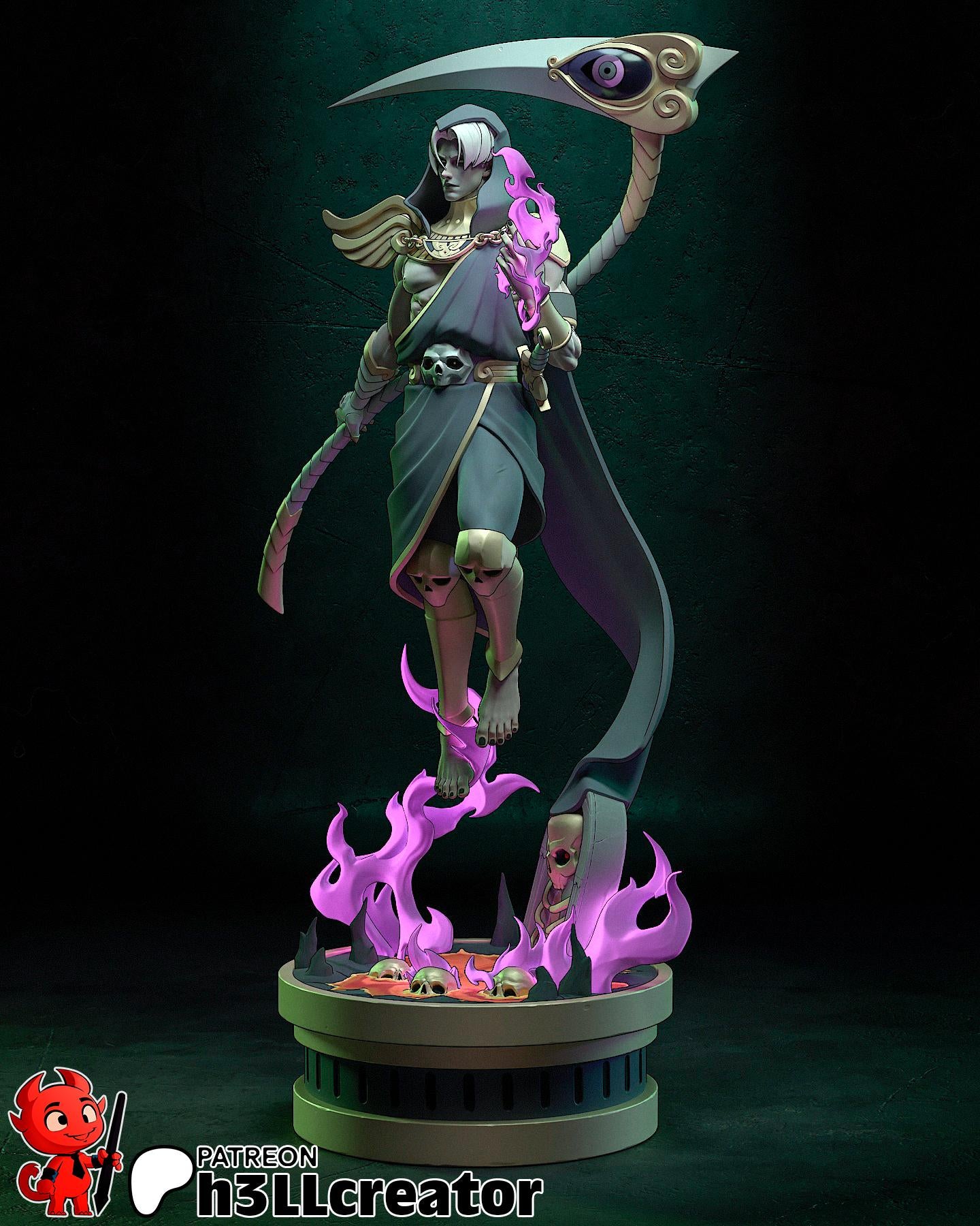 Thanatos 3D Printed Resin Figurine | 8k Garage Kit [By h3LLCreator] UNPAINTED!