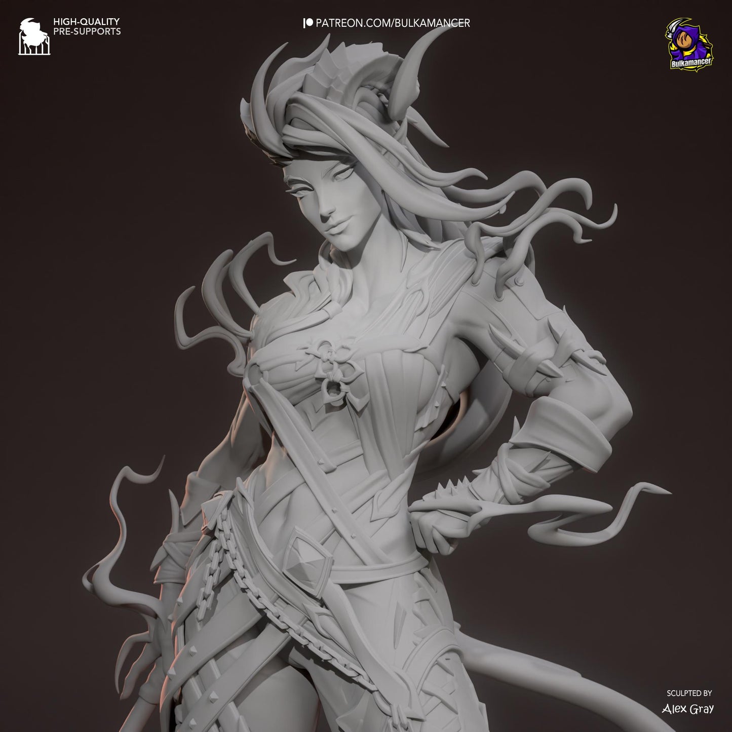 Karlach - Stylized 3D Printed Resin Figurine | 8k Garage Kit [By Bulkamancer] UNPAINTED!