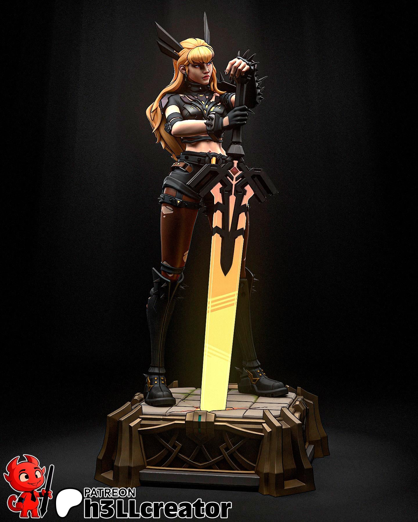 Magik 3D Printed Resin Figurine | 8k Garage Kit [By h3LLCreator] UNPAINTED!