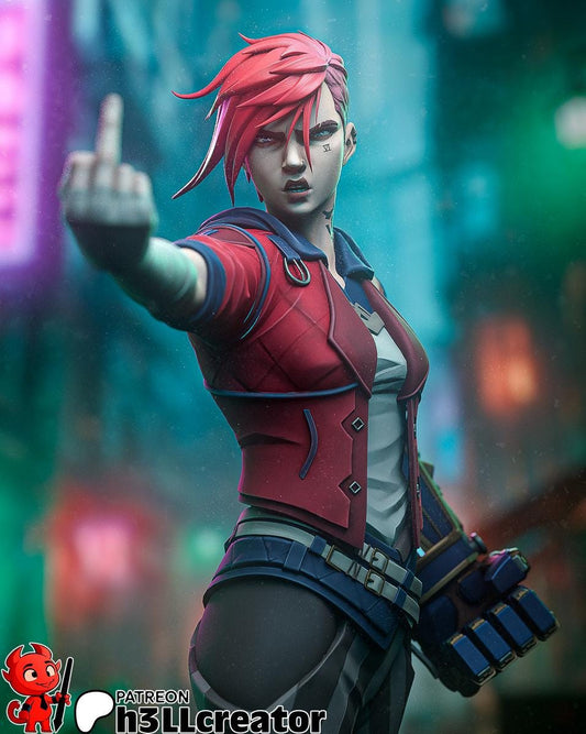 Vi 3D Printed Resin Figurine | 8k Garage Kit [By h3LLCreator] UNPAINTED!