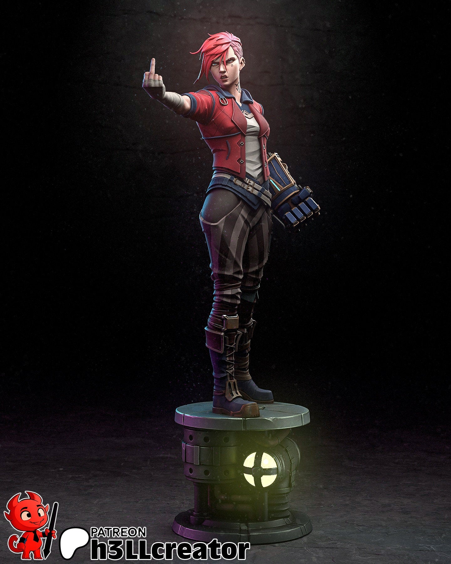 Vi 3D Printed Resin Figurine | 8k Garage Kit [By h3LLCreator] UNPAINTED!