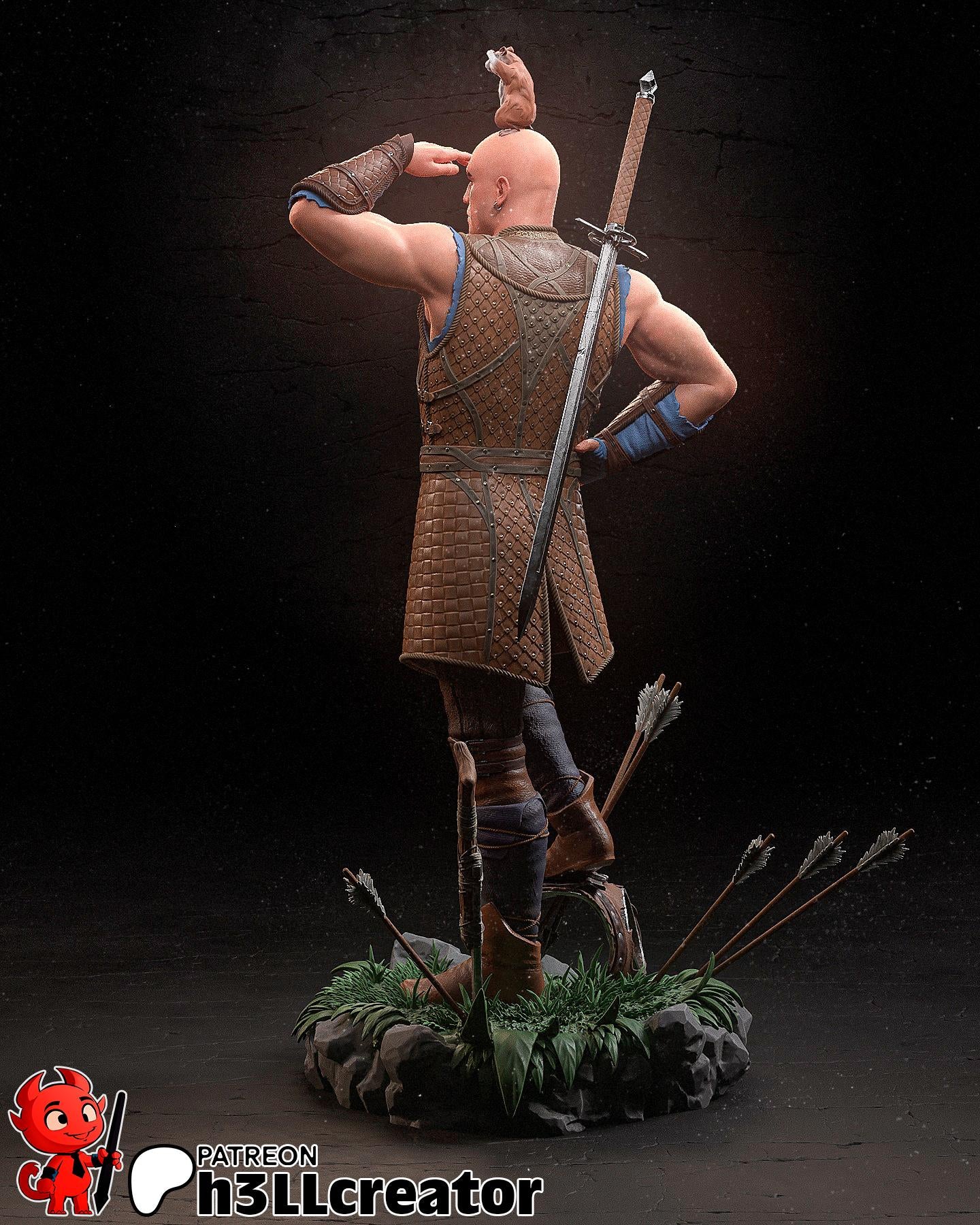 Minsc 3D Printed Resin Figurine | 8k Garage Kit [By h3llCreator] UNPAINTED!