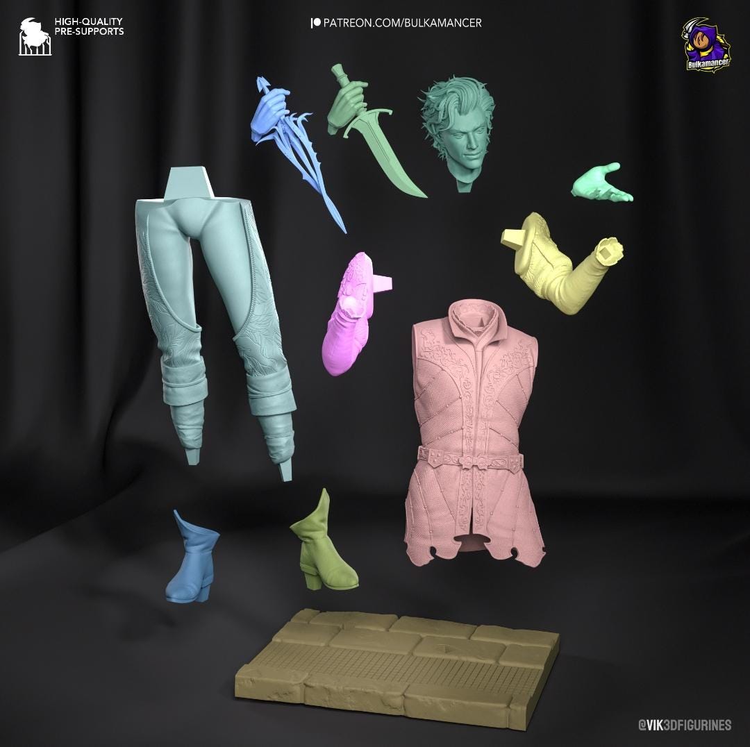 Astarion 3D Printed Resin Figurine | 8k Garage Kit [By Bulkamancer] UNPAINTED!