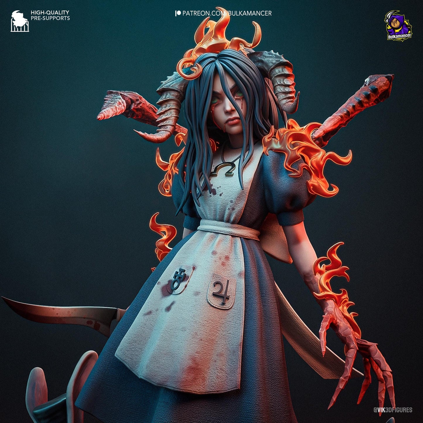 American McGee's Alice 3D Printed Resin Figurine | 8k Garage Kit [By Bulkamancer] UNPAINTED!