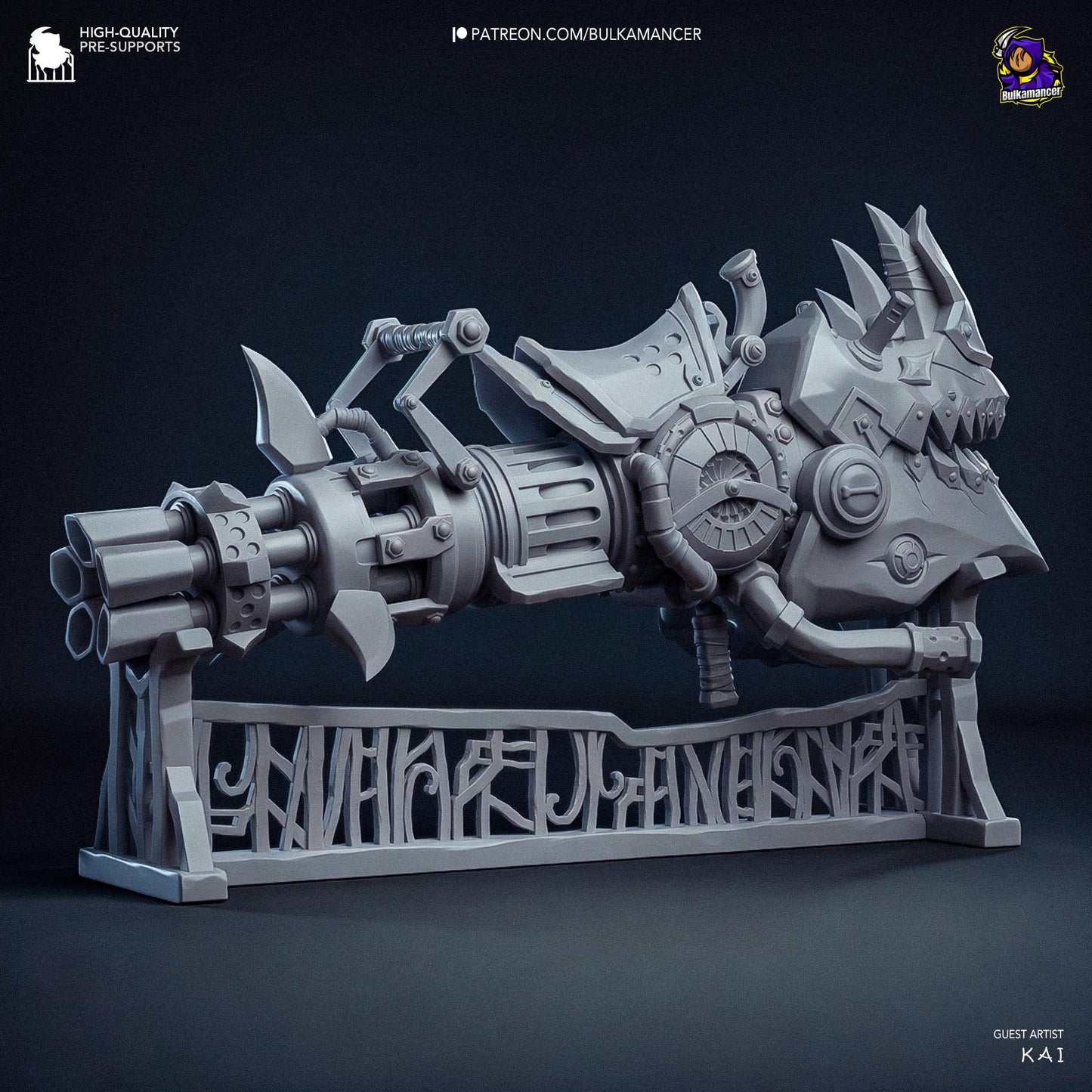 Jinx's Rhino Gun 3D Printed Resin Figurine | 8k Garage Kit [By Bulkamancer] UNPAINTED!