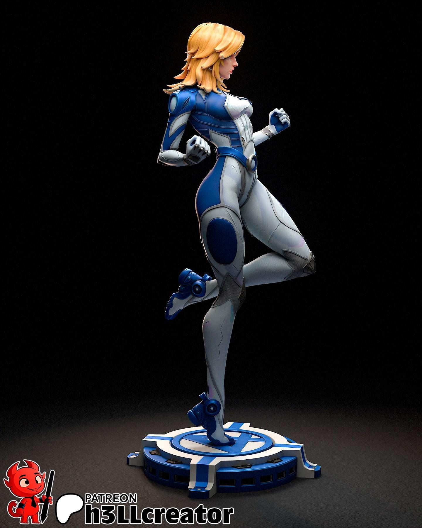 Invisible Woman 3D Printed Resin Figurine | 8k Garage Kit [By h3LLCreator] UNPAINTED!