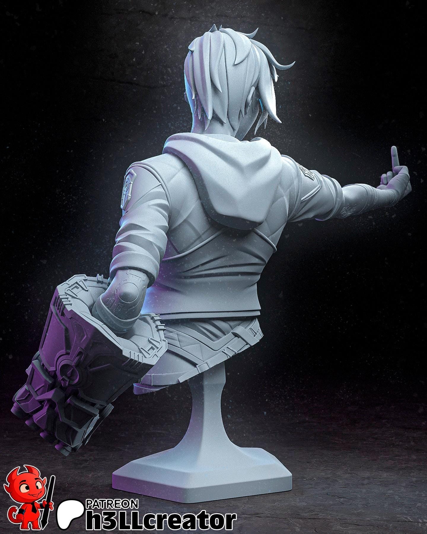 Vi Resin Bust | 3D Printed Garage Kit in 8K Detail [By h3LLCreator] - UNPAINTED