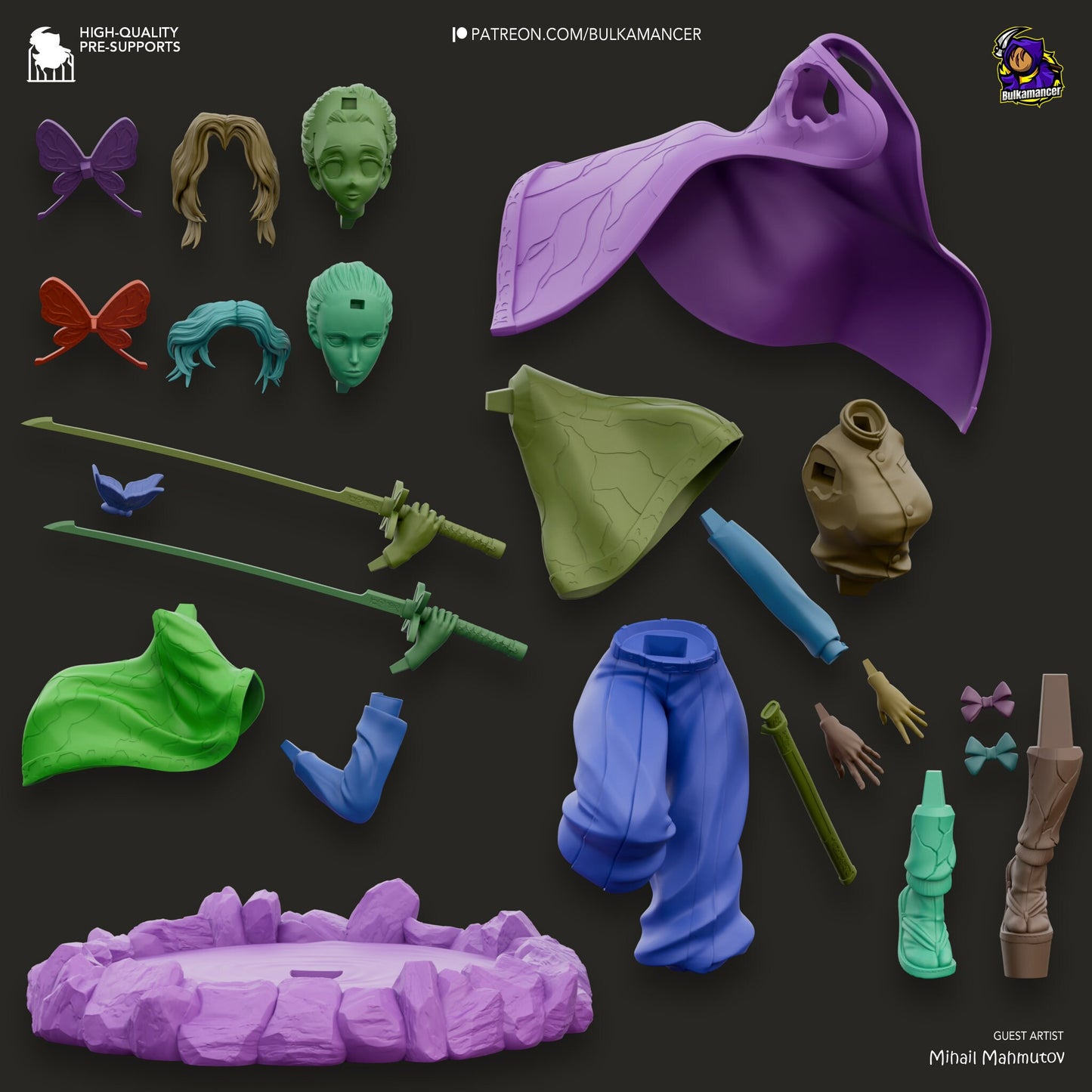 Shinobu 3D Printed Resin Figurine | 8k Garage Kit [By Bulkamancer] UNPAINTED!