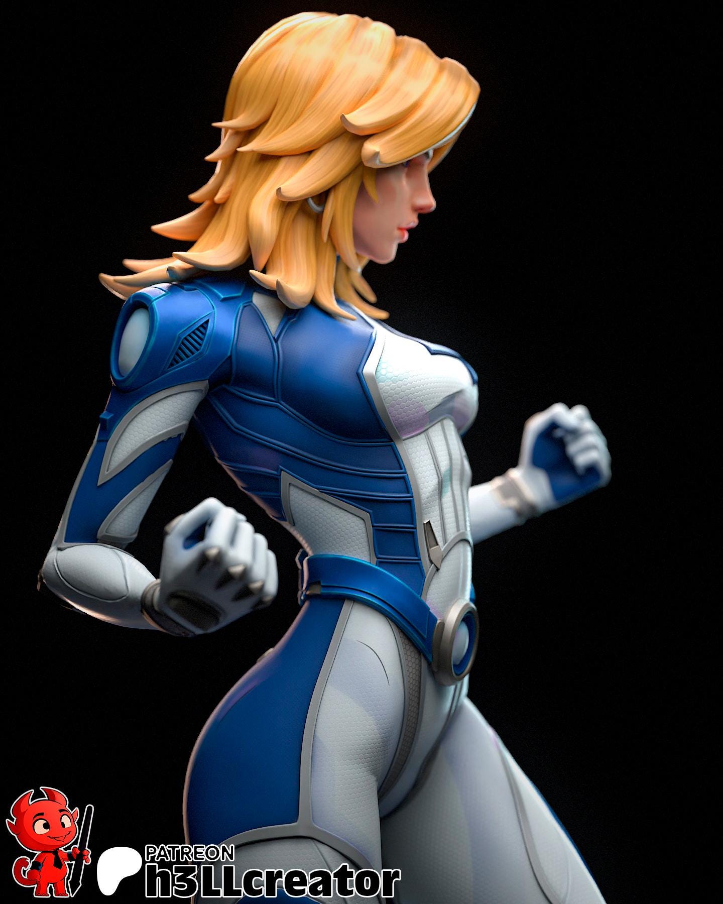 Invisible Woman 3D Printed Resin Figurine | 8k Garage Kit [By h3LLCreator] UNPAINTED!