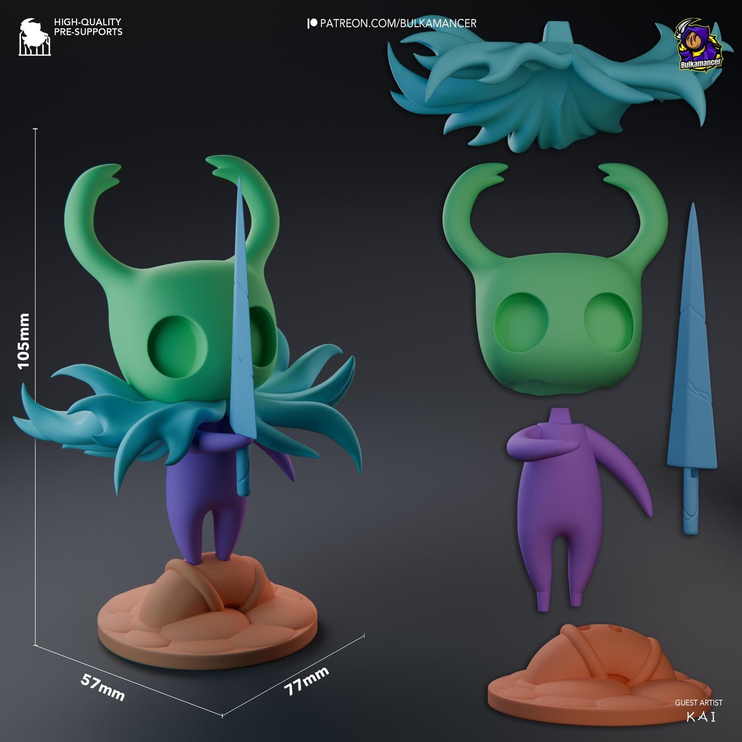 Hollow Knight 3D Printed Resin Figurine | 8k Garage Kit [By Bulkamancer] *UNPAINTED!*