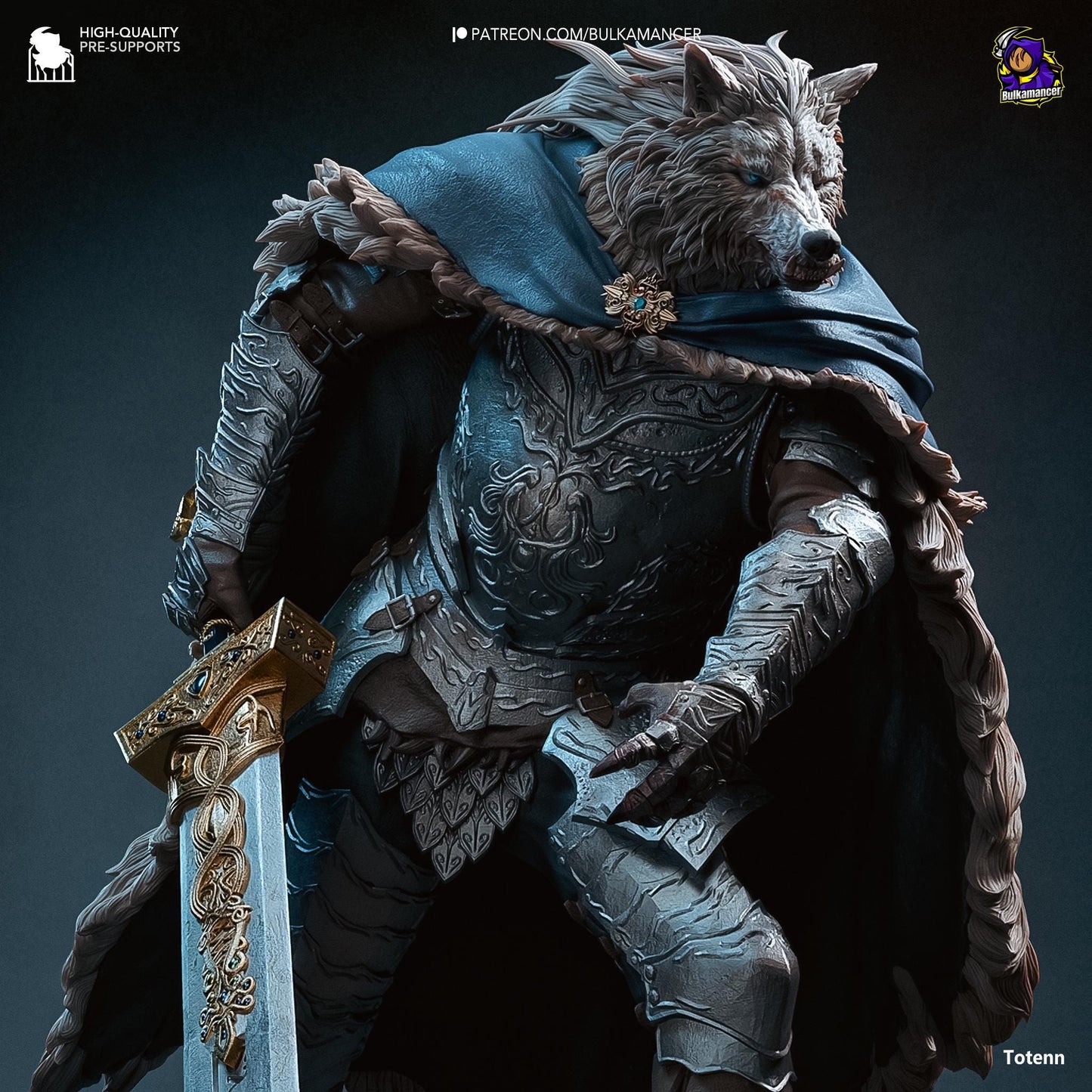 Blaidd 3D Printed Resin Figurine | 8k Garage Kit [By Bulkamancer] UNPAINTED!