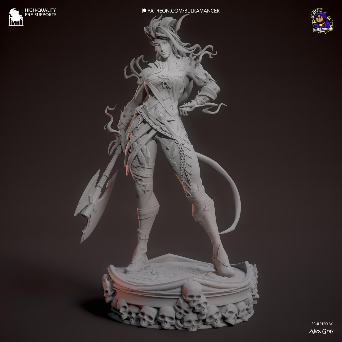 Karlach - Stylized 3D Printed Resin Figurine | 8k Garage Kit [By Bulkamancer] UNPAINTED!