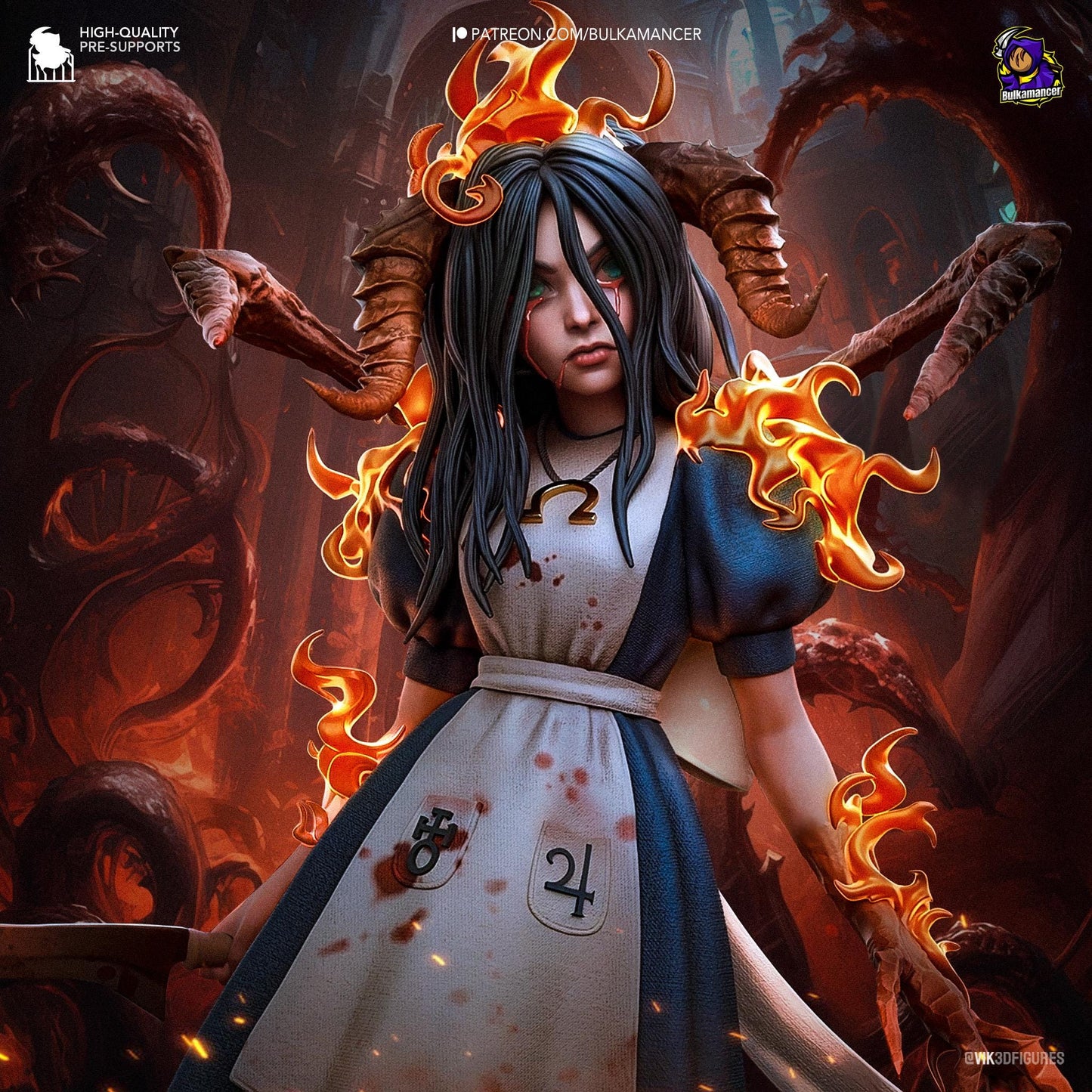 American McGee's Alice 3D Printed Resin Figurine | 8k Garage Kit [By Bulkamancer] UNPAINTED!