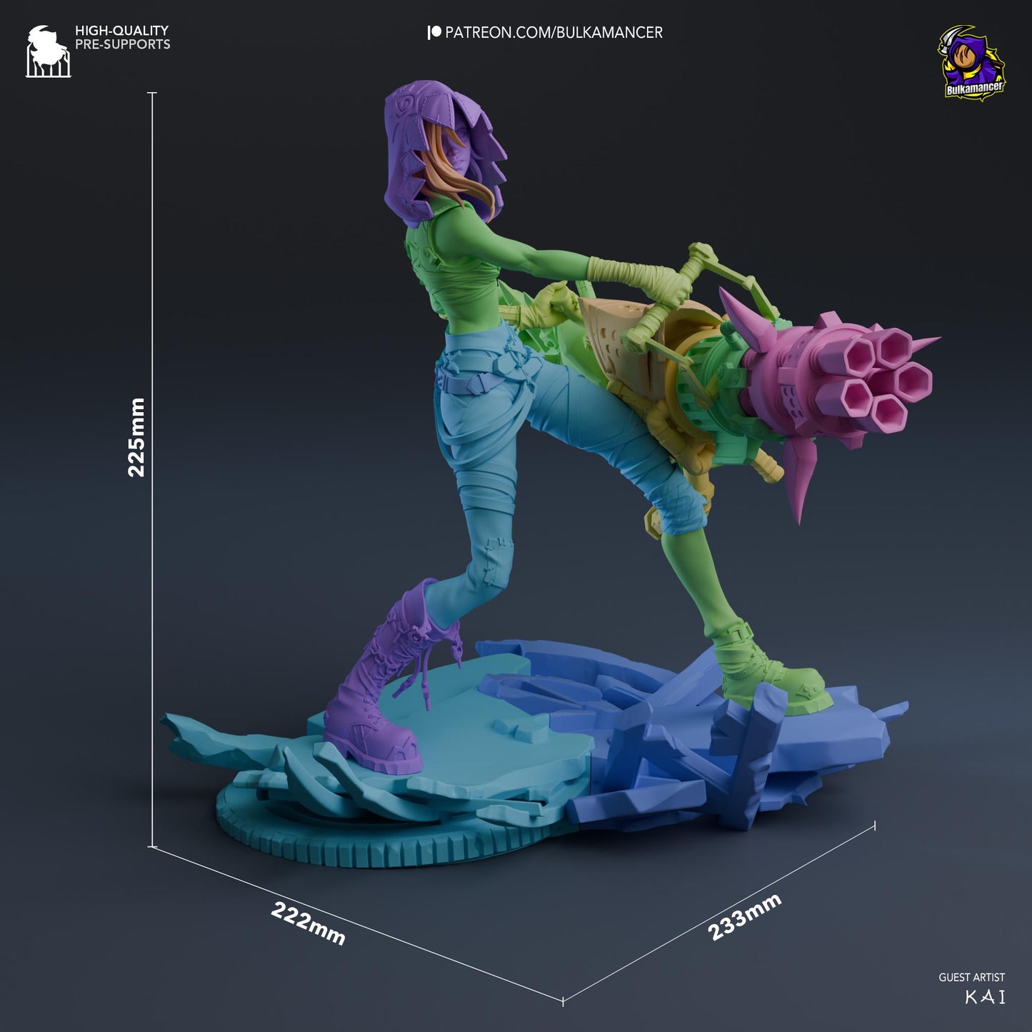 Vi & Jinx Diorama 3D Printed Resin Figurine | 8k Garage Kit [By Bulkamancer] UNPAINTED!