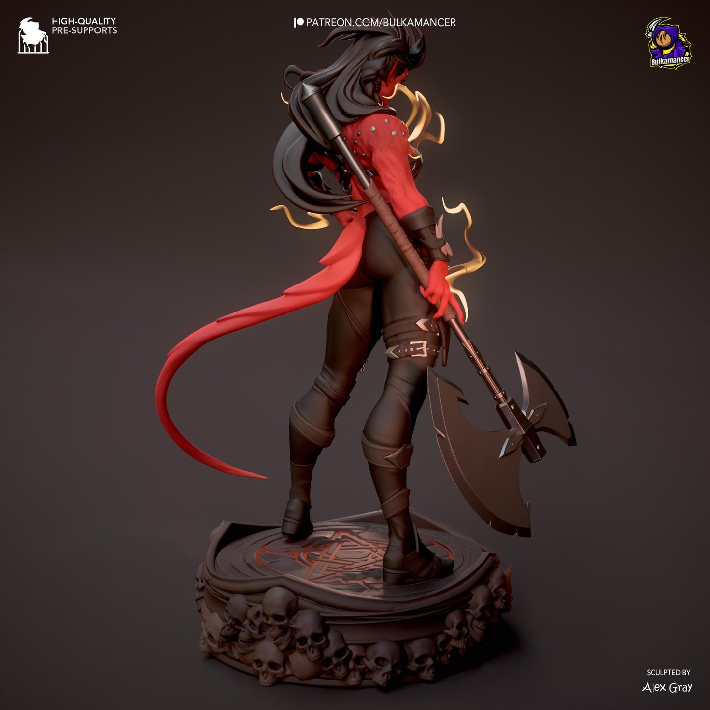 Karlach - Stylized 3D Printed Resin Figurine | 8k Garage Kit [By Bulkamancer] UNPAINTED!