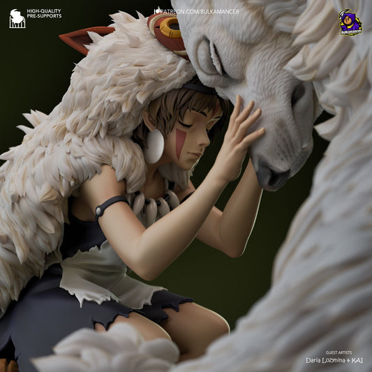 Wolf Princess 3D Printed Resin Figurine | 8k Garage Kit [By Bulkamancer] UNPAINTED!