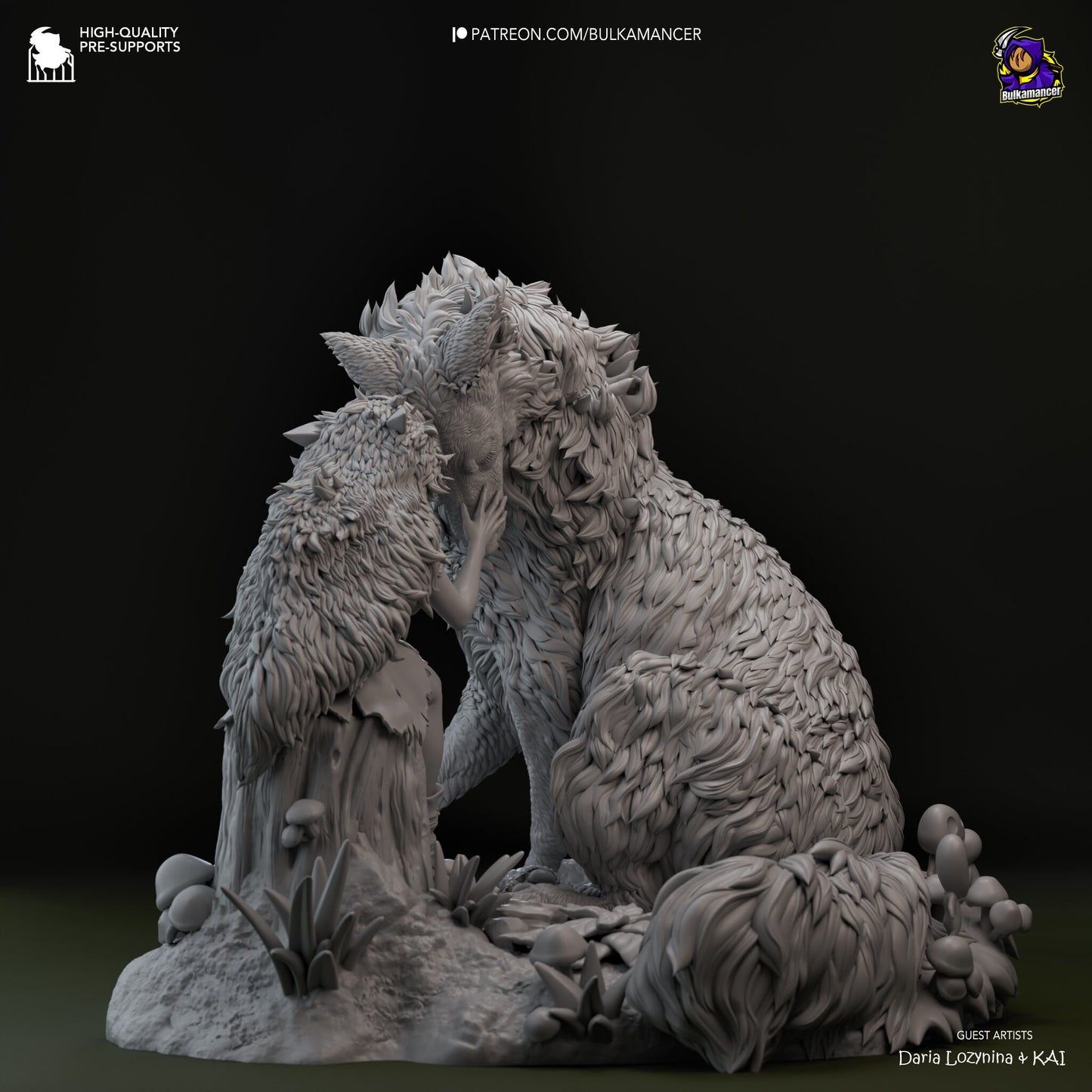 Wolf Princess 3D Printed Resin Figurine | 8k Garage Kit [By Bulkamancer] UNPAINTED!