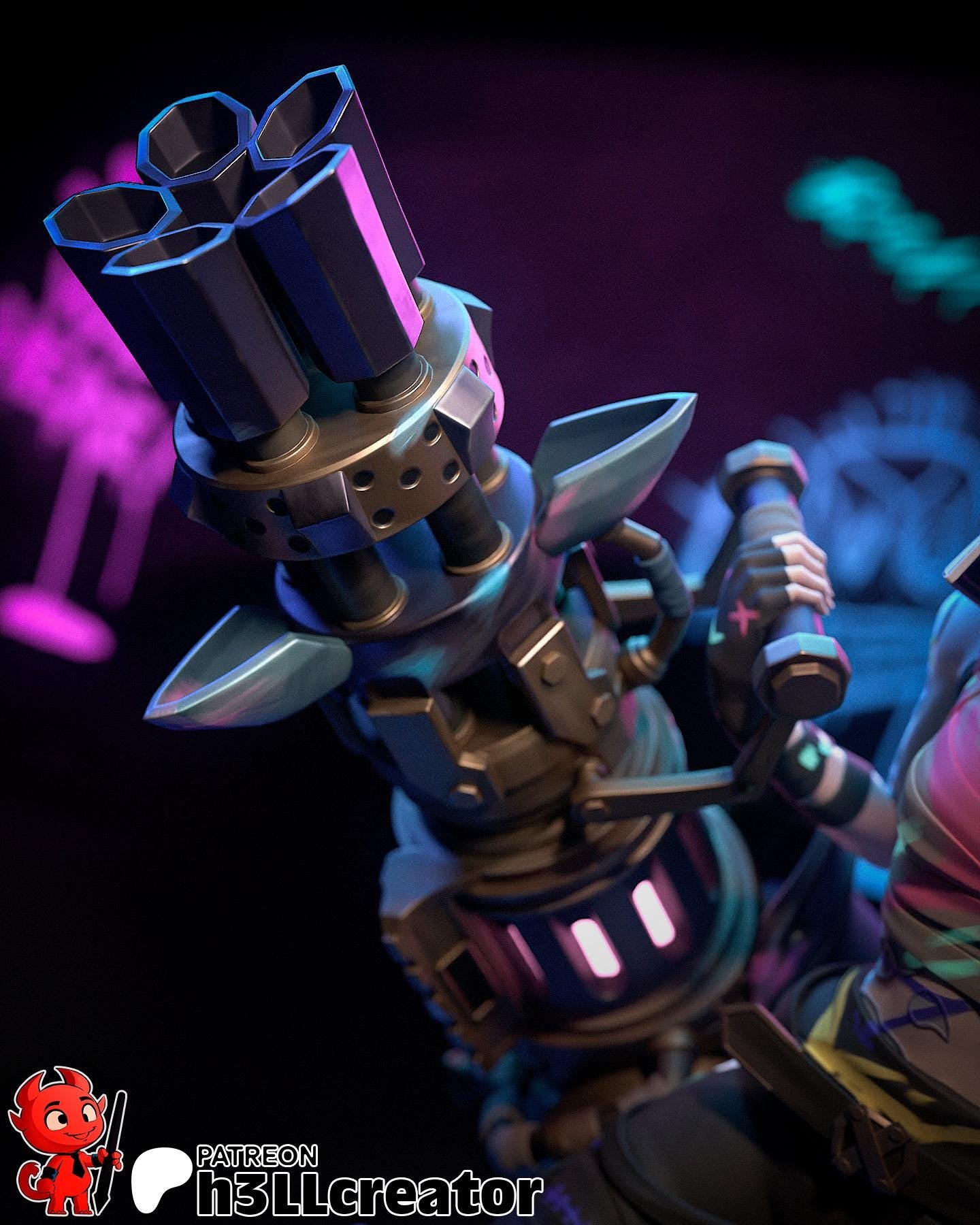 Jinx 3D Printed Resin Figurine | Bust | 8k Garage Kit [By h3LLCreator] UNPAINTED!