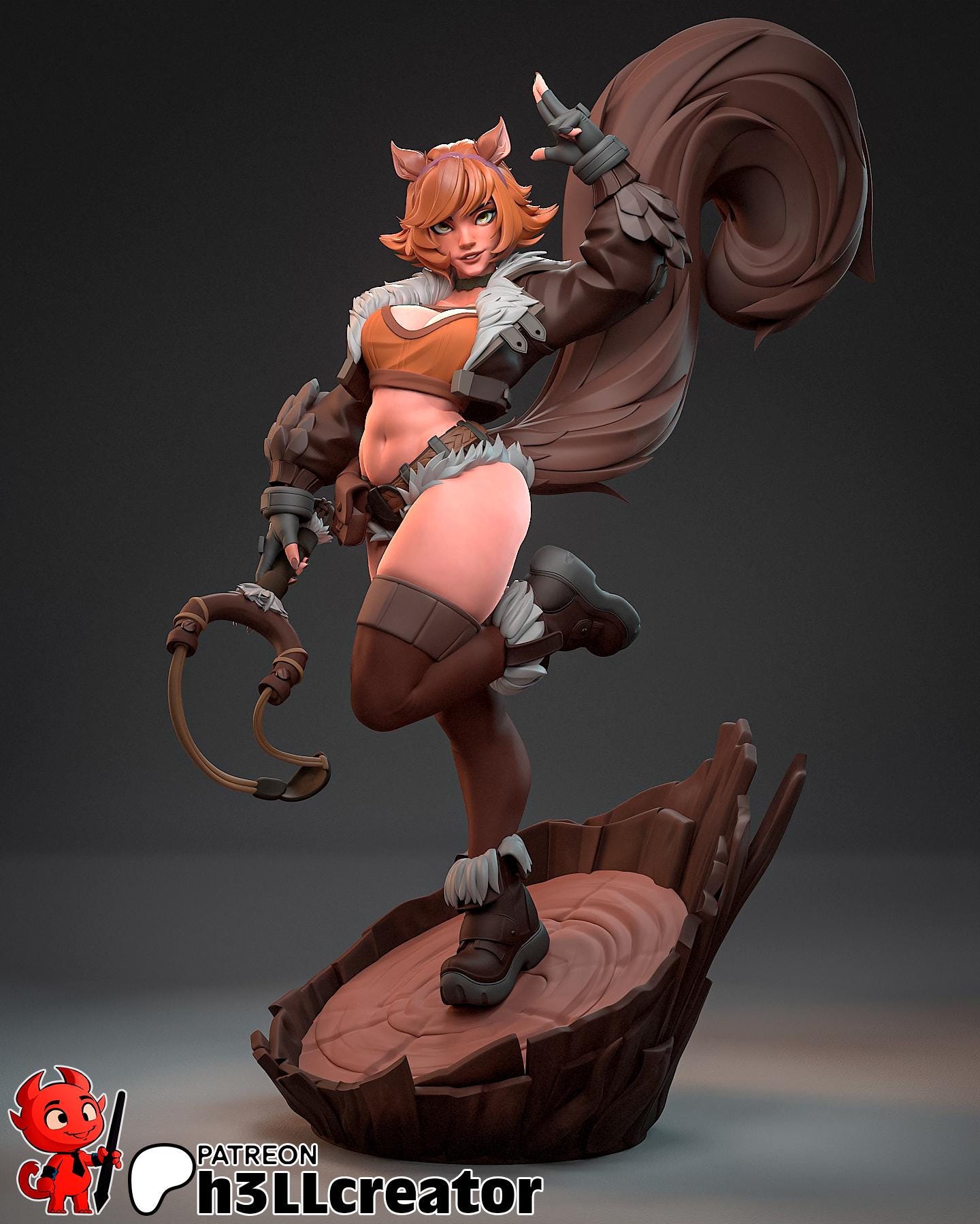 Squirrel Girl 3D Printed Resin Figurine | 8k Garage Kit [By h3LLCreator] UNPAINTED!