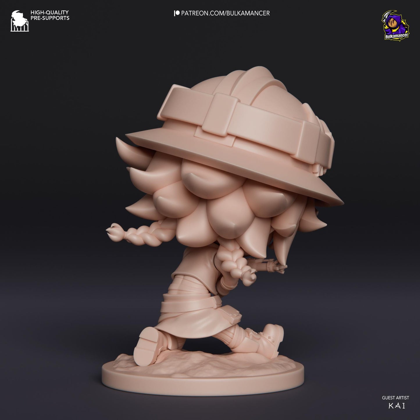 Chibi Isha 3D Printed Resin Figurine | 8k Garage Kit [By Bulkamancer] *UNPAINTED!*