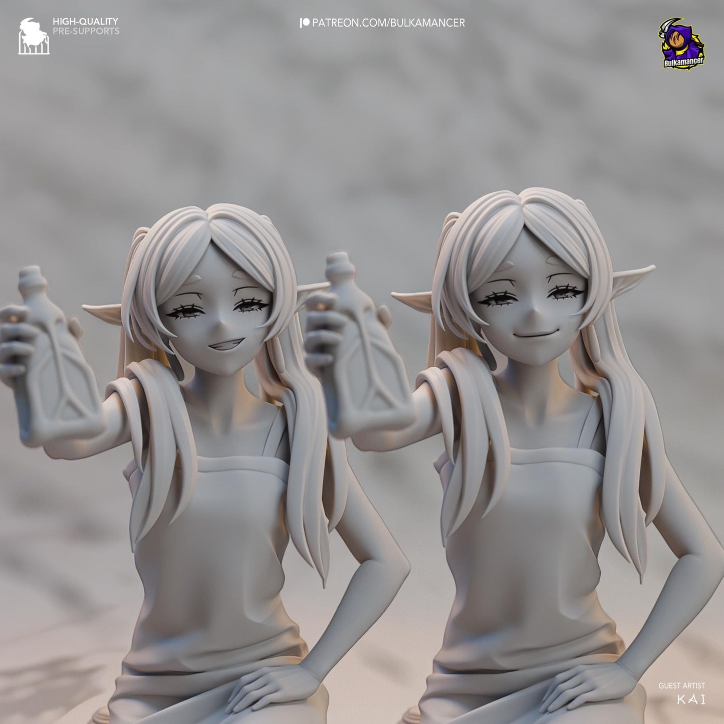 A Mage & Her Potions 3D Printed Resin Figurine | 8k Garage Kit [By Bulkamancer] UNPAINTED!