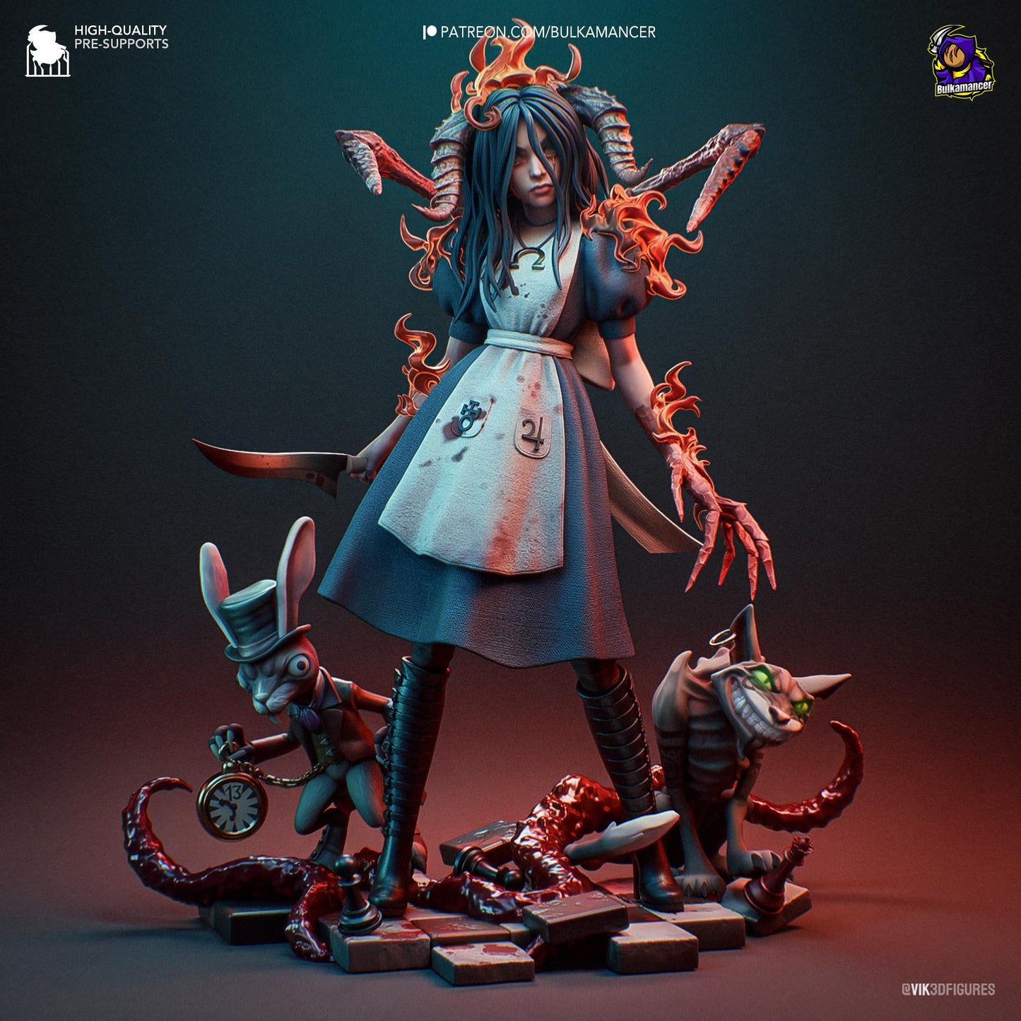 American McGee's Alice 3D Printed Resin Figurine | 8k Garage Kit [By Bulkamancer] UNPAINTED!