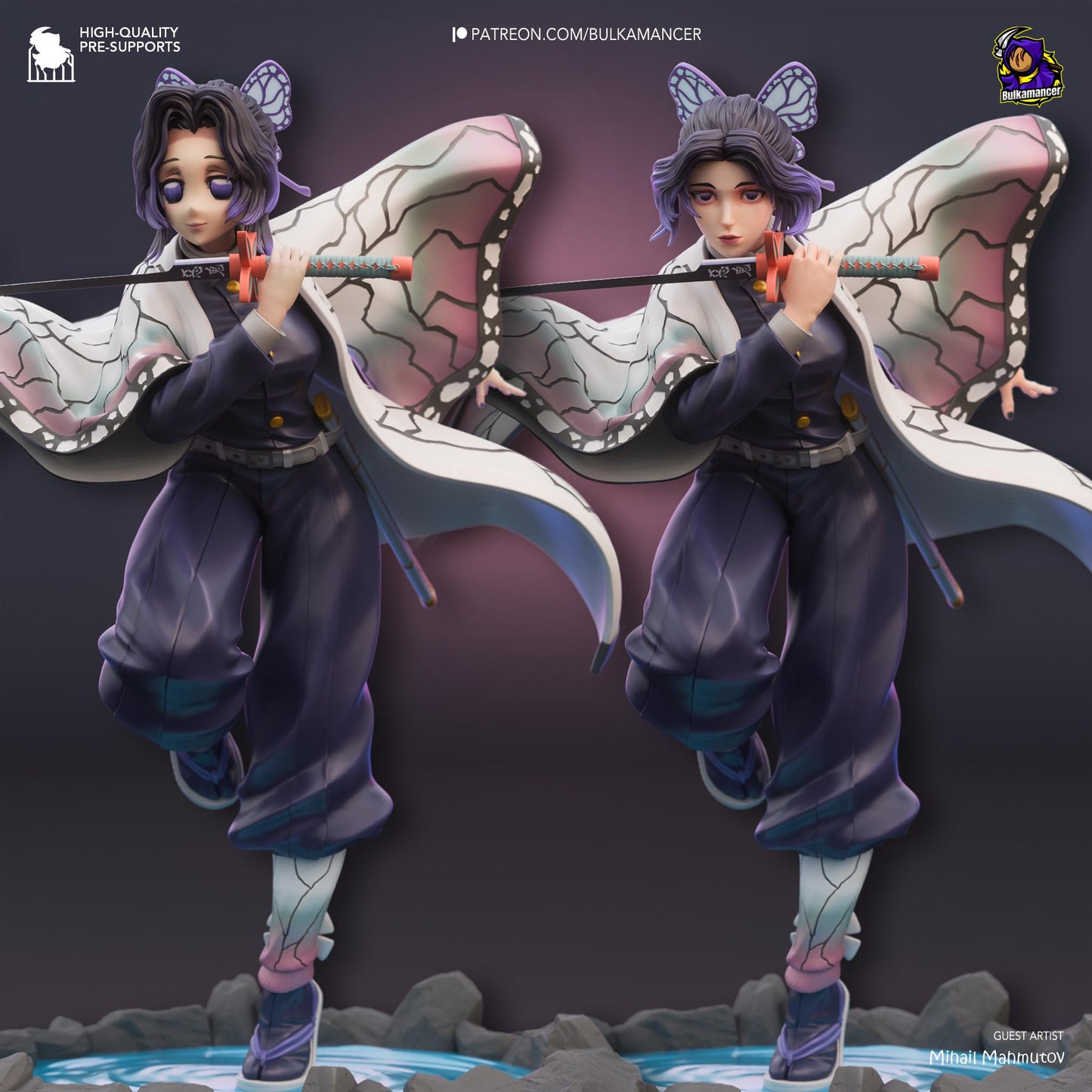 Shinobu 3D Printed Resin Figurine | 8k Garage Kit [By Bulkamancer] UNPAINTED!