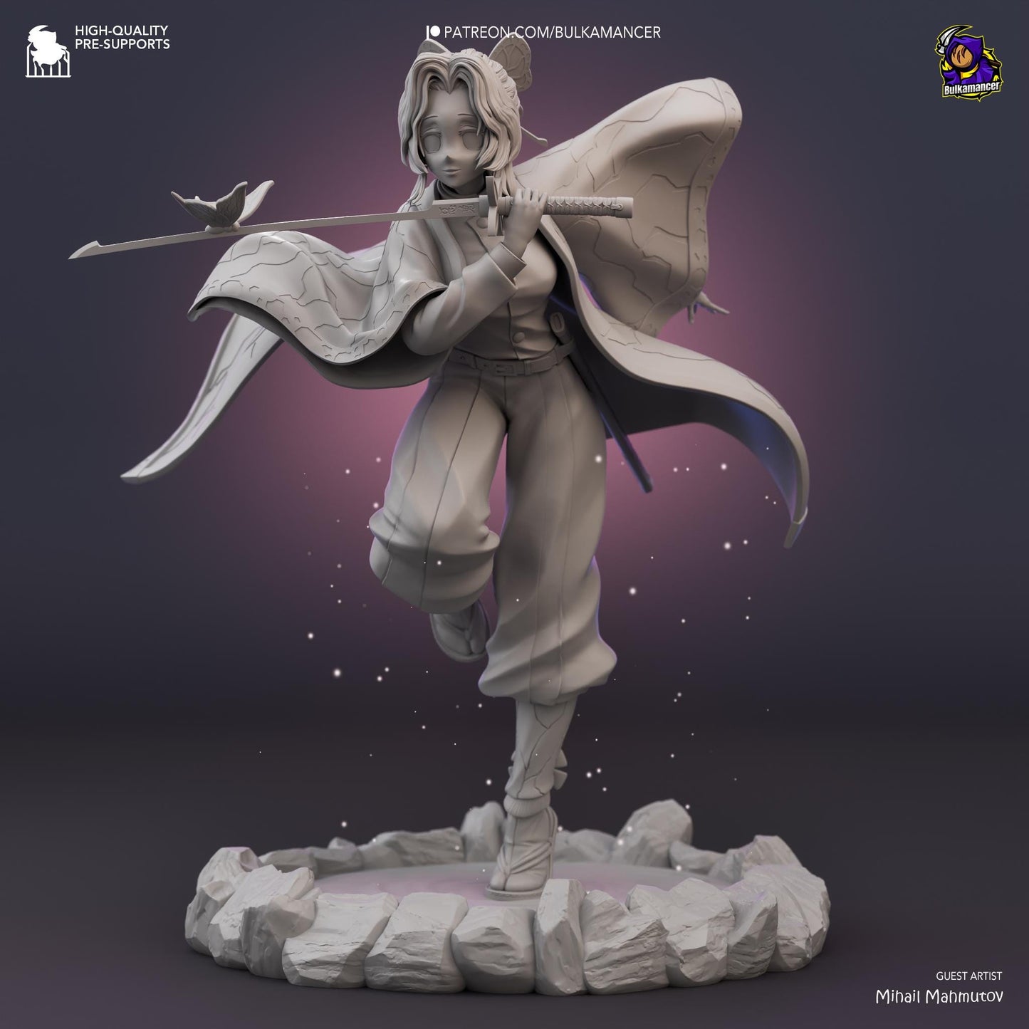 Shinobu 3D Printed Resin Figurine | 8k Garage Kit [By Bulkamancer] UNPAINTED!