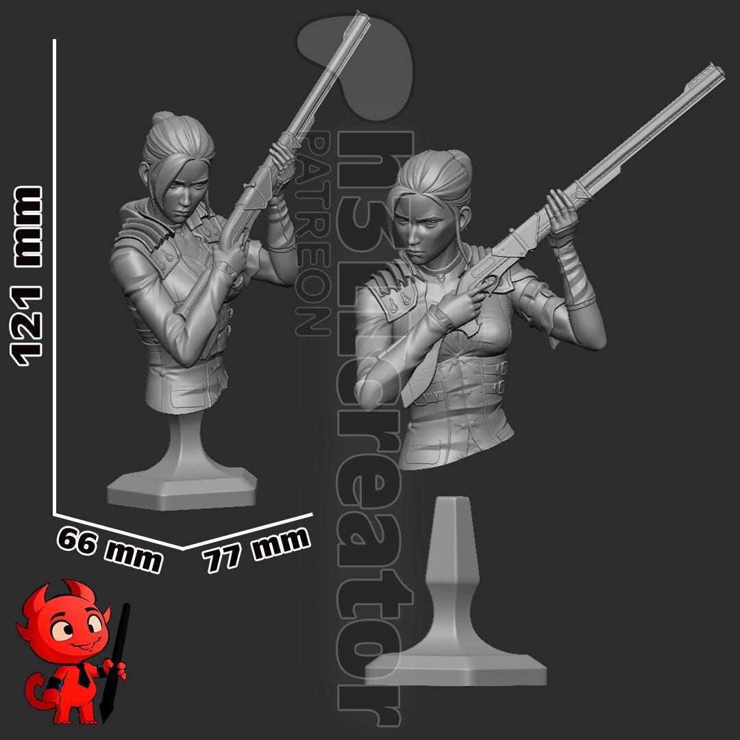Caitlyn Resin Bust | 3D Printed Garage Kit in 8K Detail [By h3LLCreator] - UNPAINTED