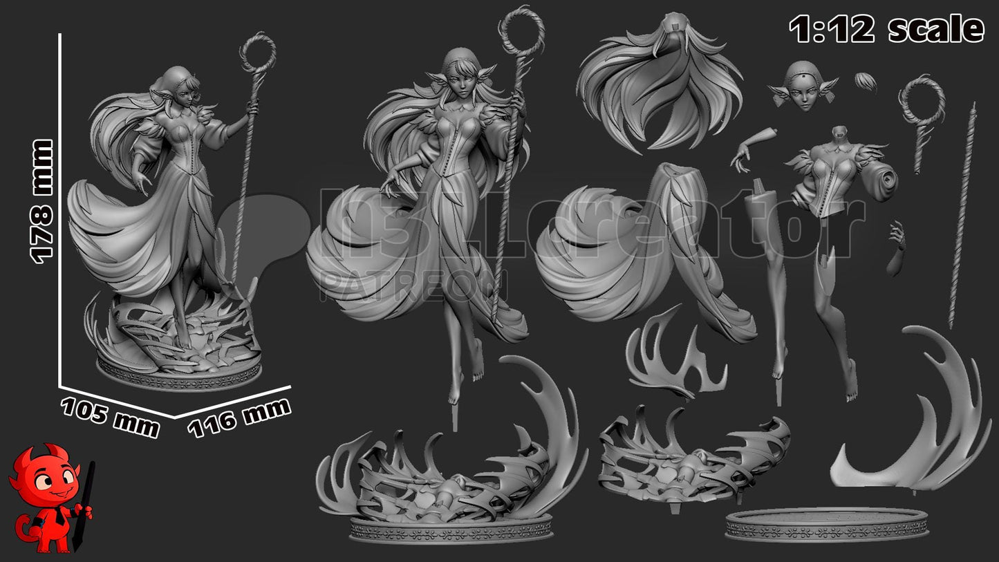 Marcille 3D Printed Resin Figurine | 8k Garage Kit [By h3LLCreator] UNPAINTED!