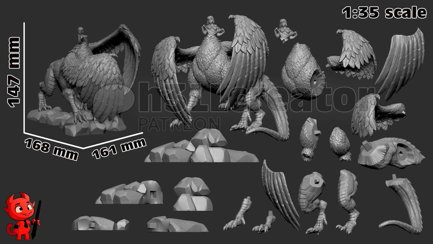 Dragon Lady 3D Printed Resin Figurine | 8k Garage Kit [By h3LLCreator] UNPAINTED!