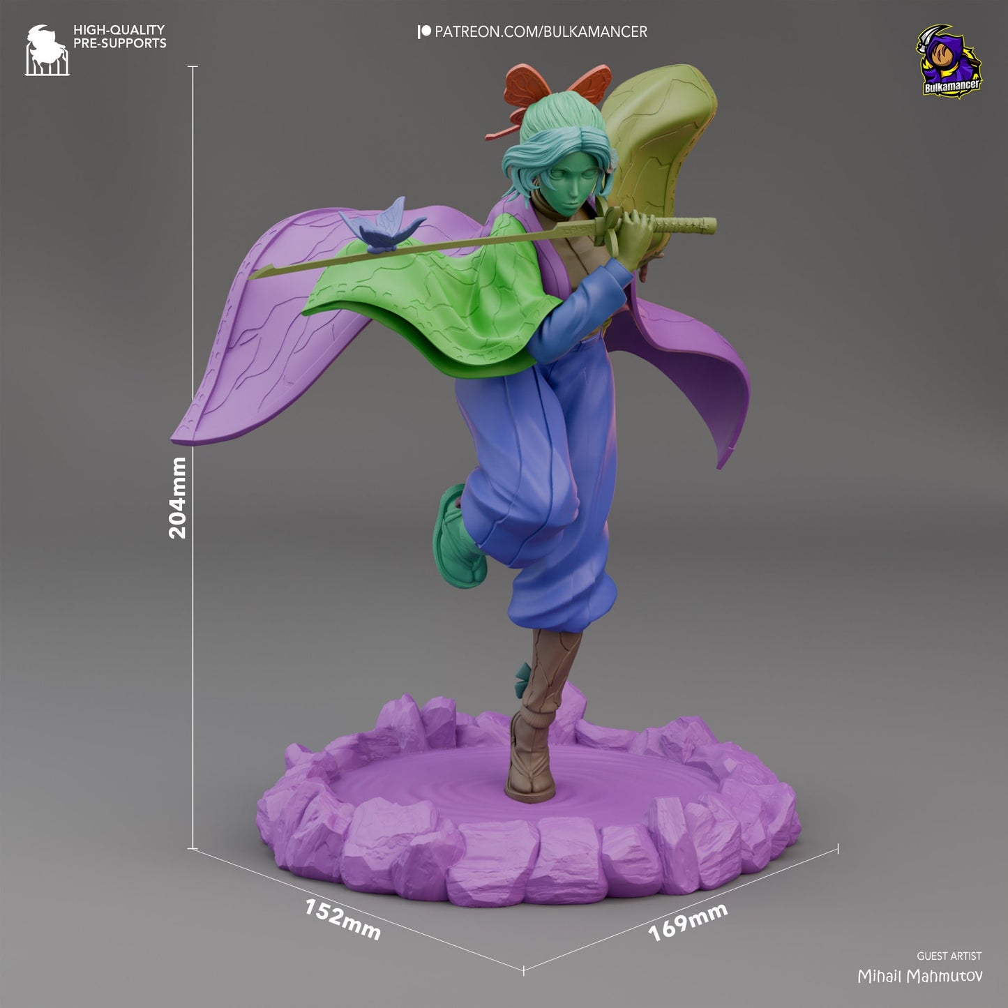 Shinobu 3D Printed Resin Figurine | 8k Garage Kit [By Bulkamancer] UNPAINTED!