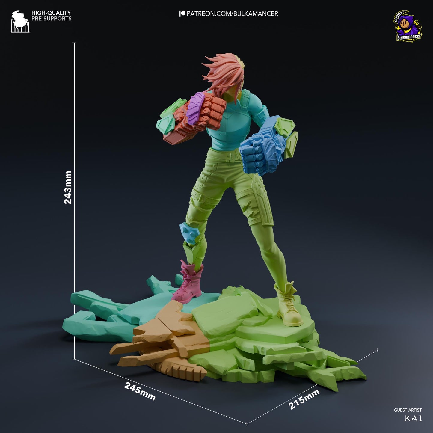 Vi & Jinx Diorama 3D Printed Resin Figurine | 8k Garage Kit [By Bulkamancer] UNPAINTED!